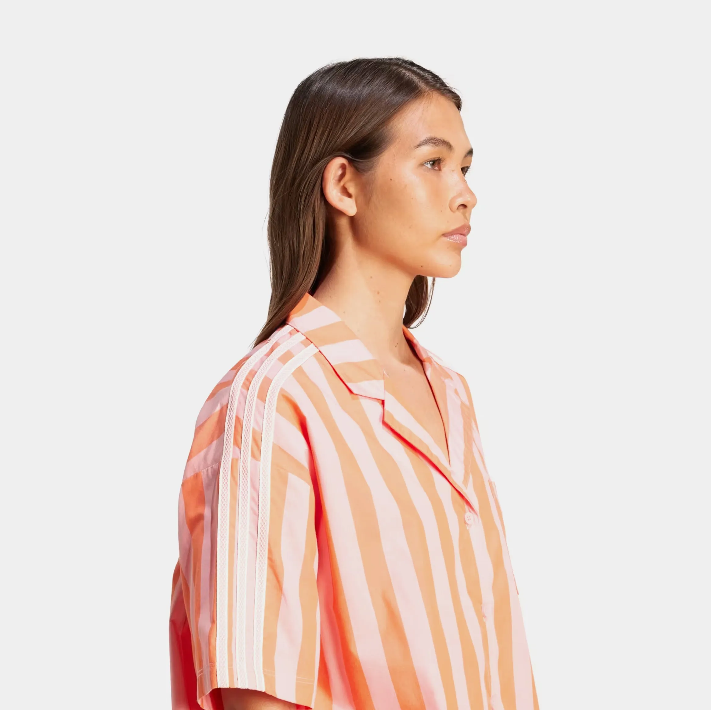 AntiPillFinish Summer Glow Resort Womens Short Sleeve Shirt (Pink/Orange)