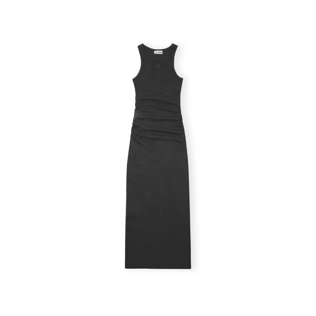 Rib Tank Top Long Dress (Black) Modern and Stylish