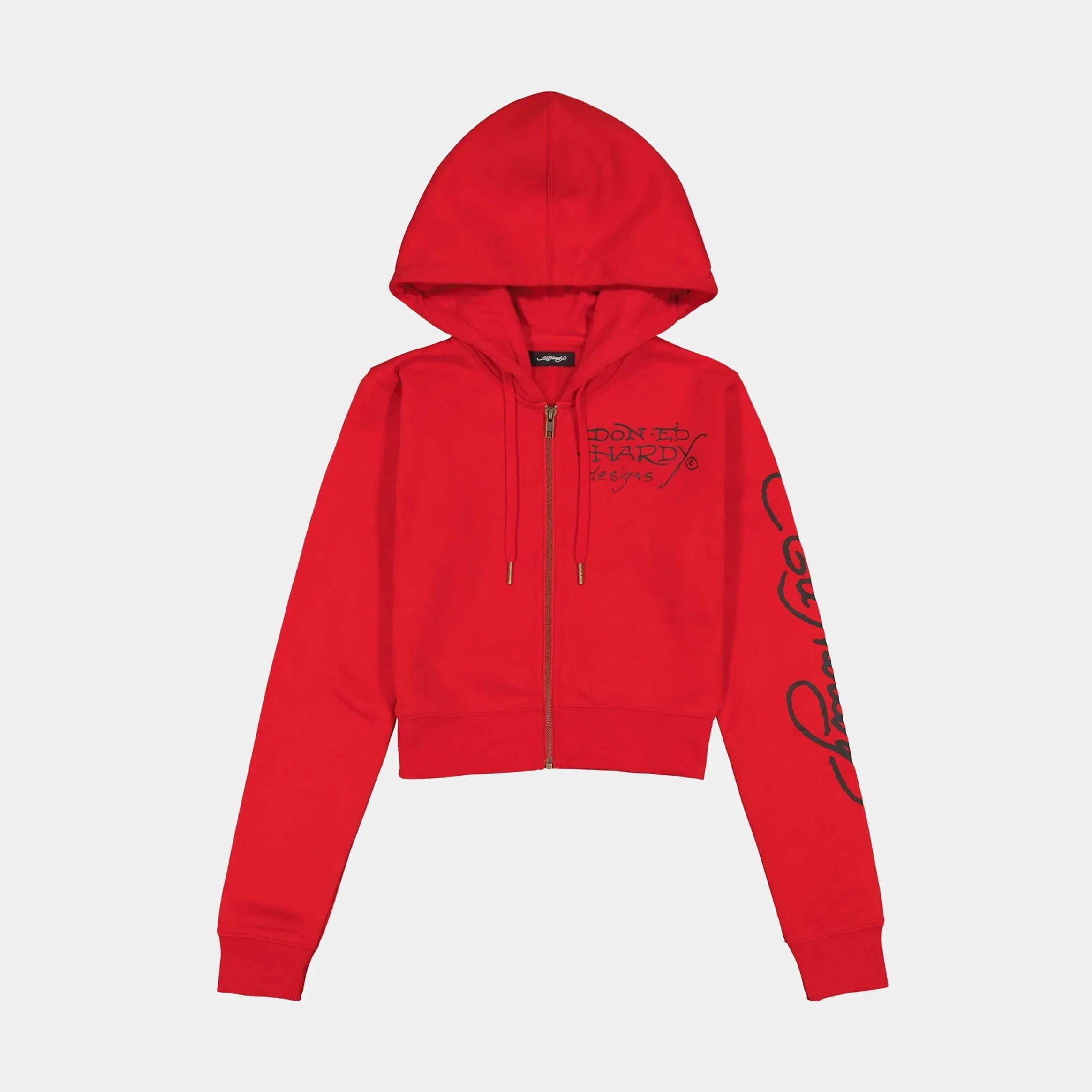 Panther Dagger Full Zip Womens Hoodie (Red/Black) Street Layer Trend Focus