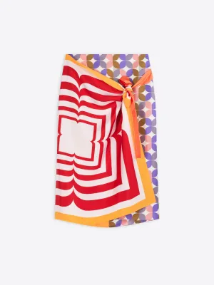 Signature Line Wrap scarf-skirt