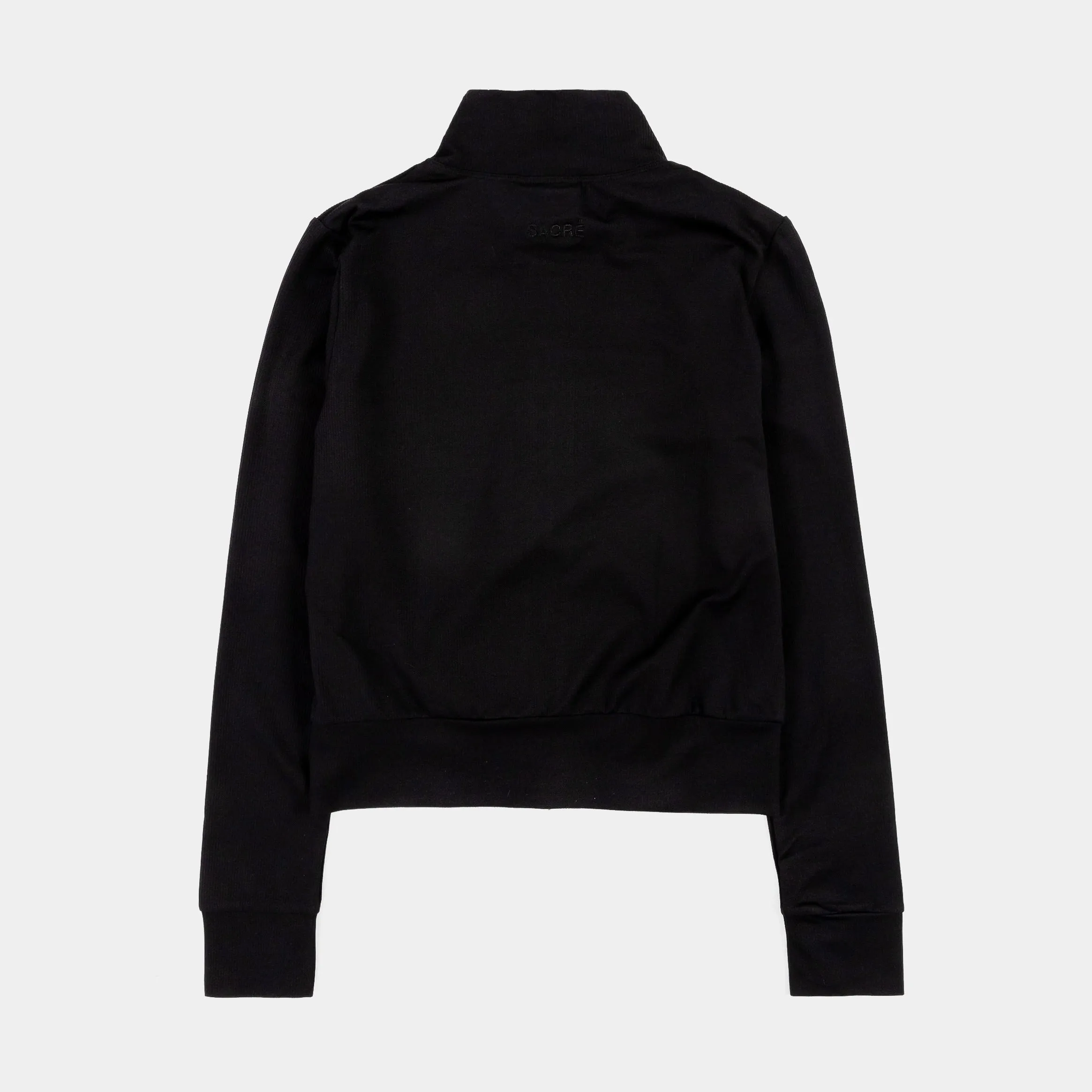 Mountain Cool Ribbed Full Zip Womens Long Sleeve Shirt (Black)