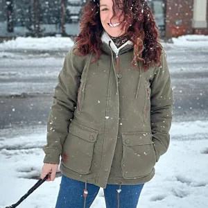 Kimes Ranch Women's AWA Jacket in Dark Army Winter Fit Nylon Cover