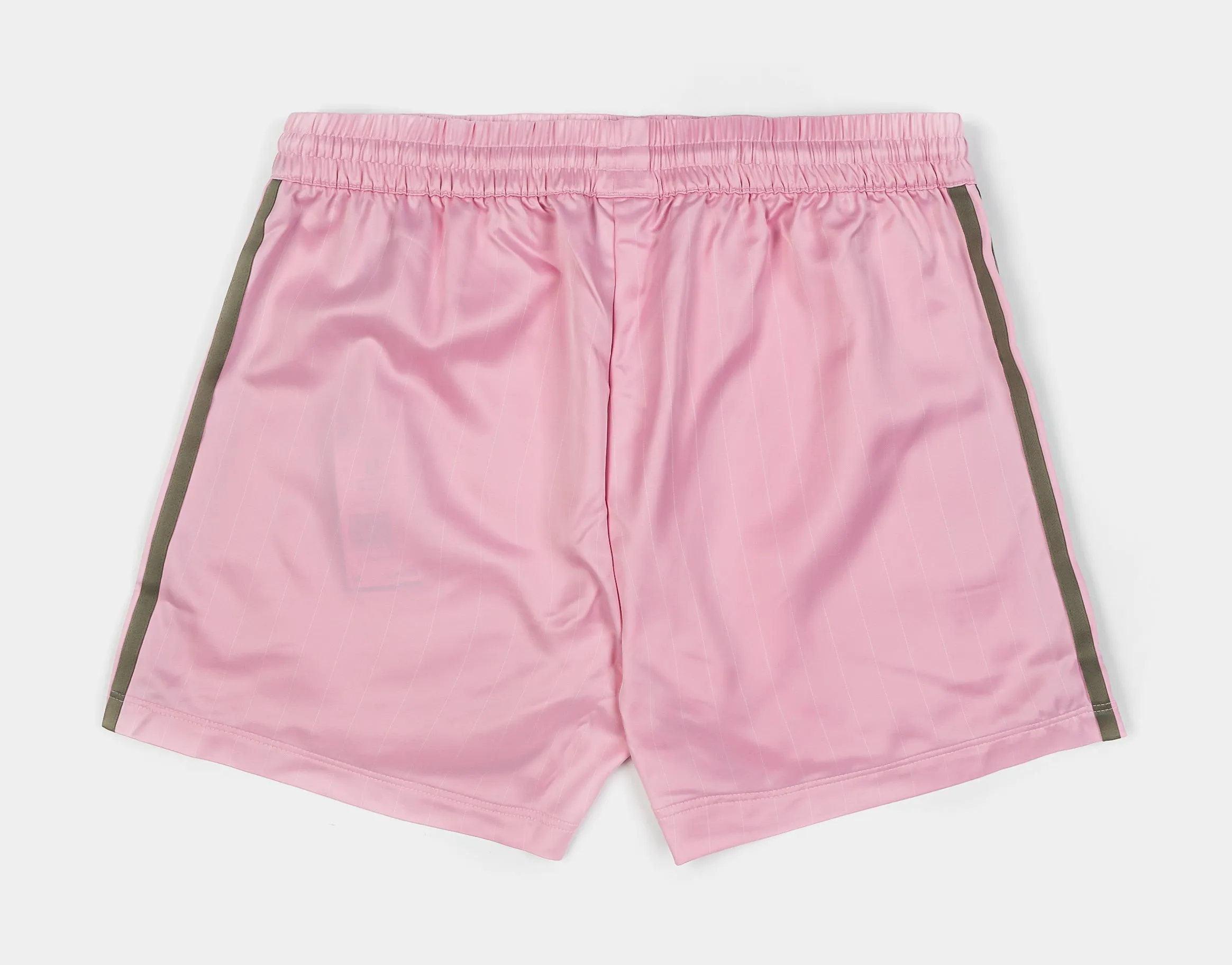 Soccer Summer Satin Pin Womens Shorts (Pink/White) Budget - friendly