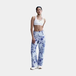 Flattering Comfort Distressed finish NSW Jacquard Track Womens Pants (Blue/White)
