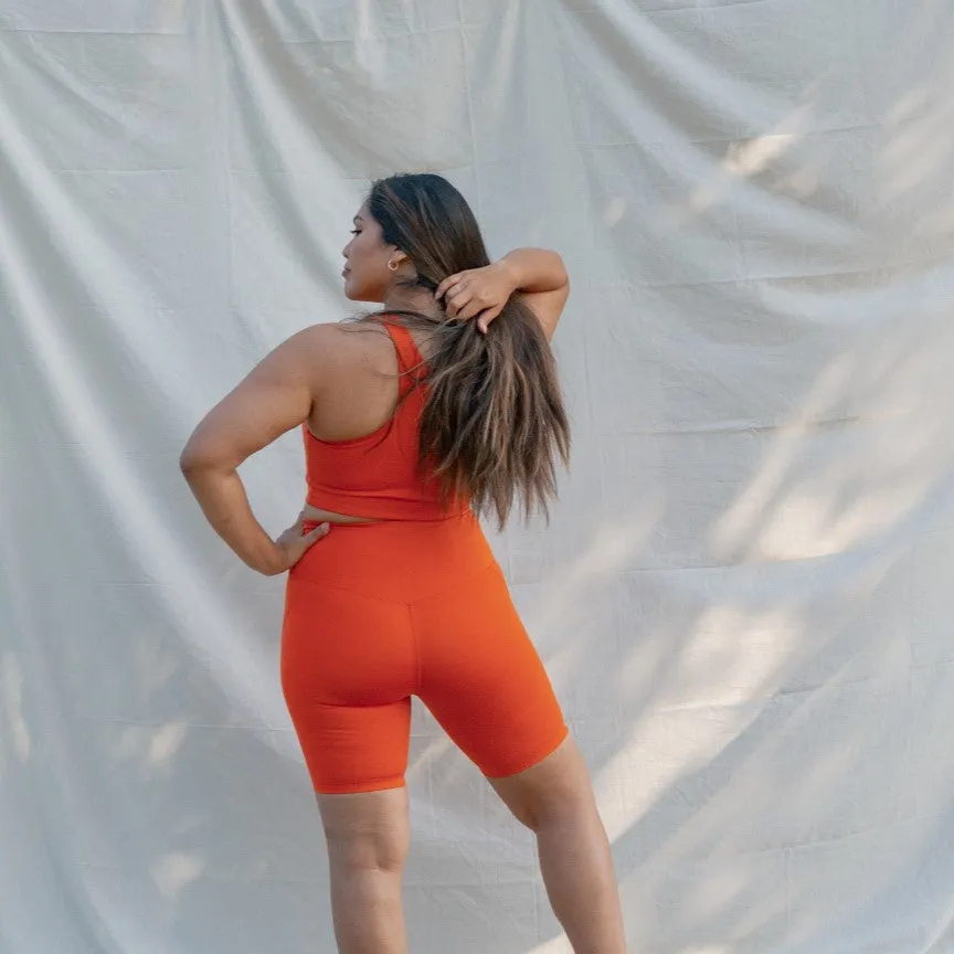 DurableSeams High Rise Bike Short (Tart)