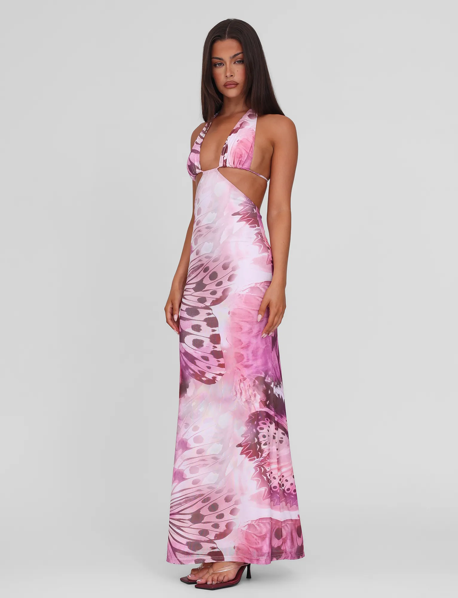SOLEIL MAXI DRESS - MACRO BUTTERFLY Bold Design