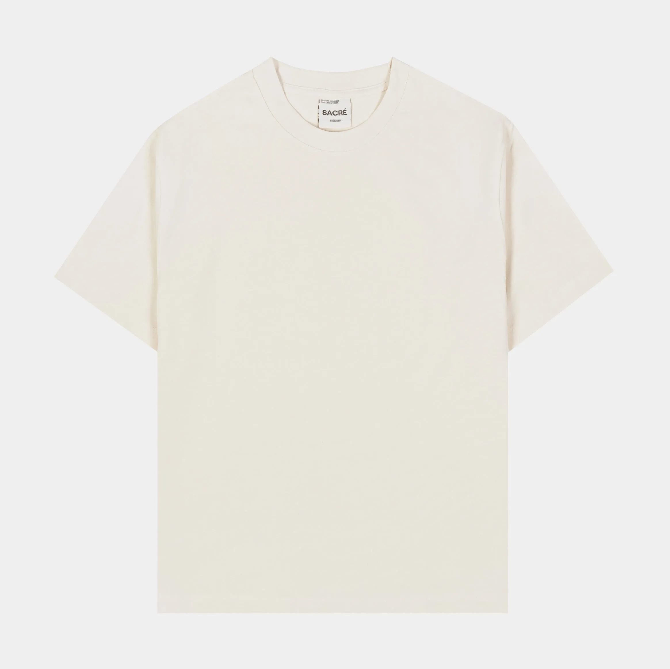 Solid Tee Womens Short Sleeve Shirt (Oat) Classic Shirt