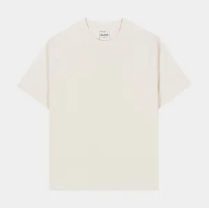 Solid Tee Womens Short Sleeve Shirt (Oat) Soft Fabric Placket Closure