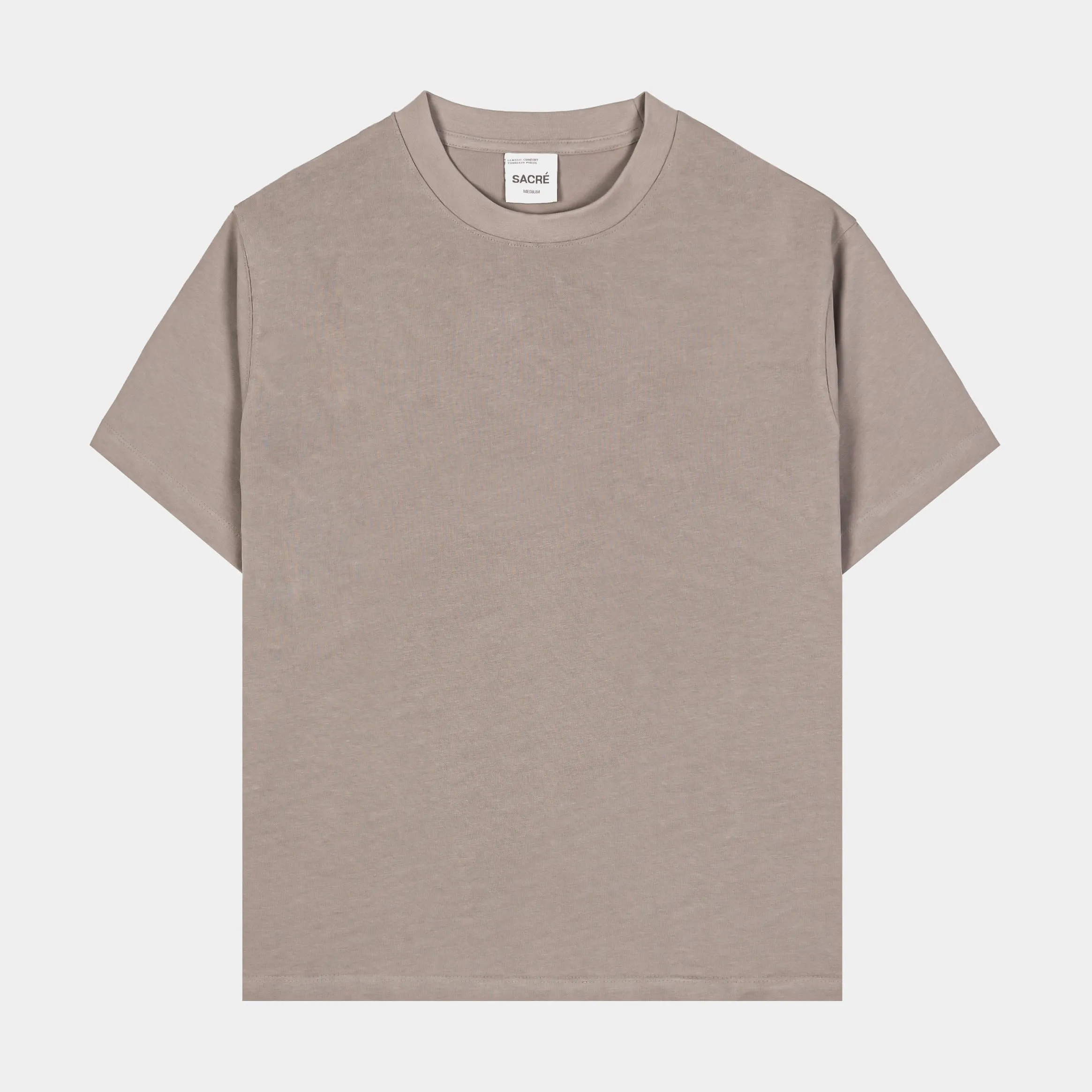 Easy Wash Solid Tee Womens Short Sleeve Shirt (Taupe)