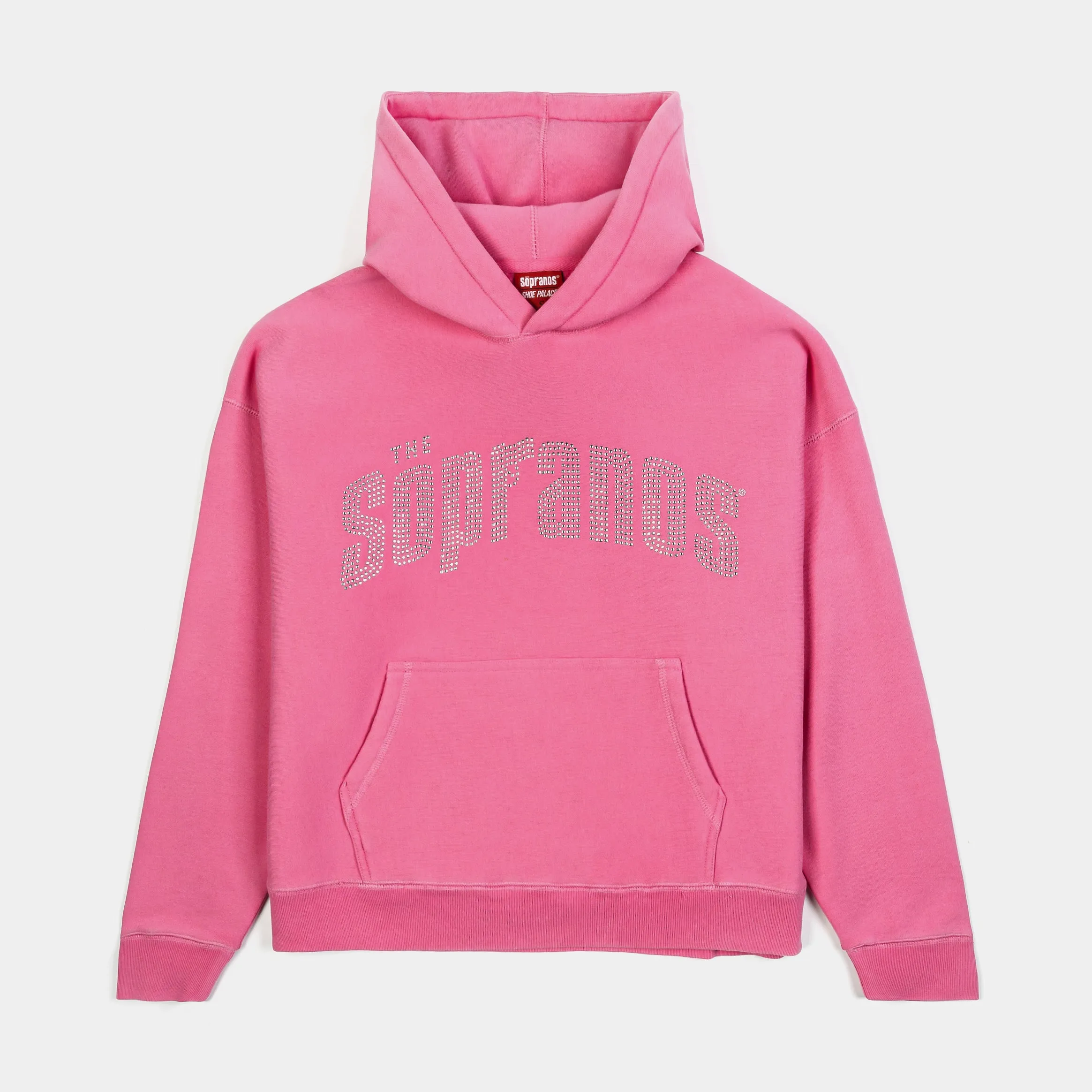 Breathable Design Urban Edge SP x Sopranos Logo Washed Pullover Womens Hoodie (Pink)