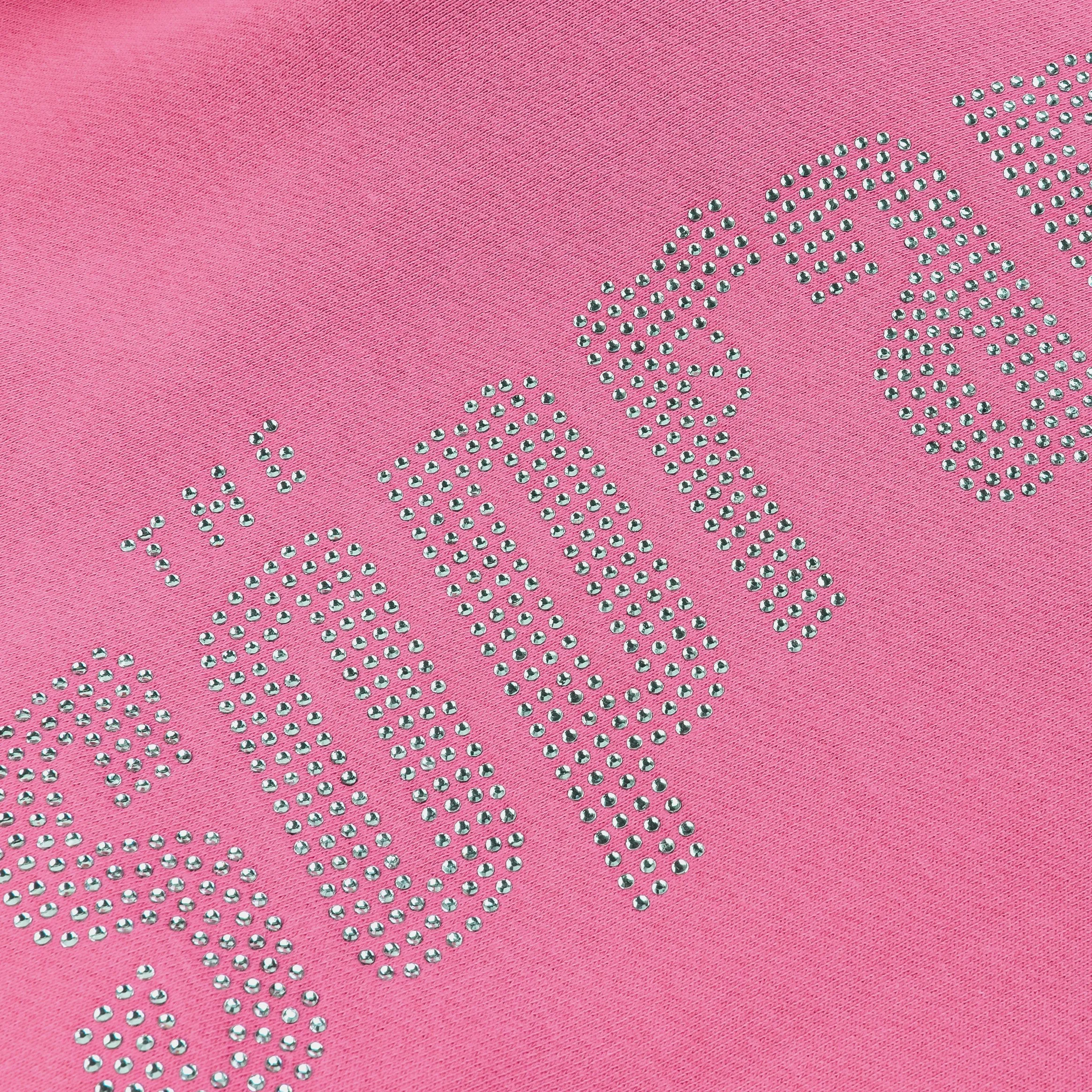 SP x Sopranos Logo Washed Pullover Womens Hoodie (Pink) Relaxed Street