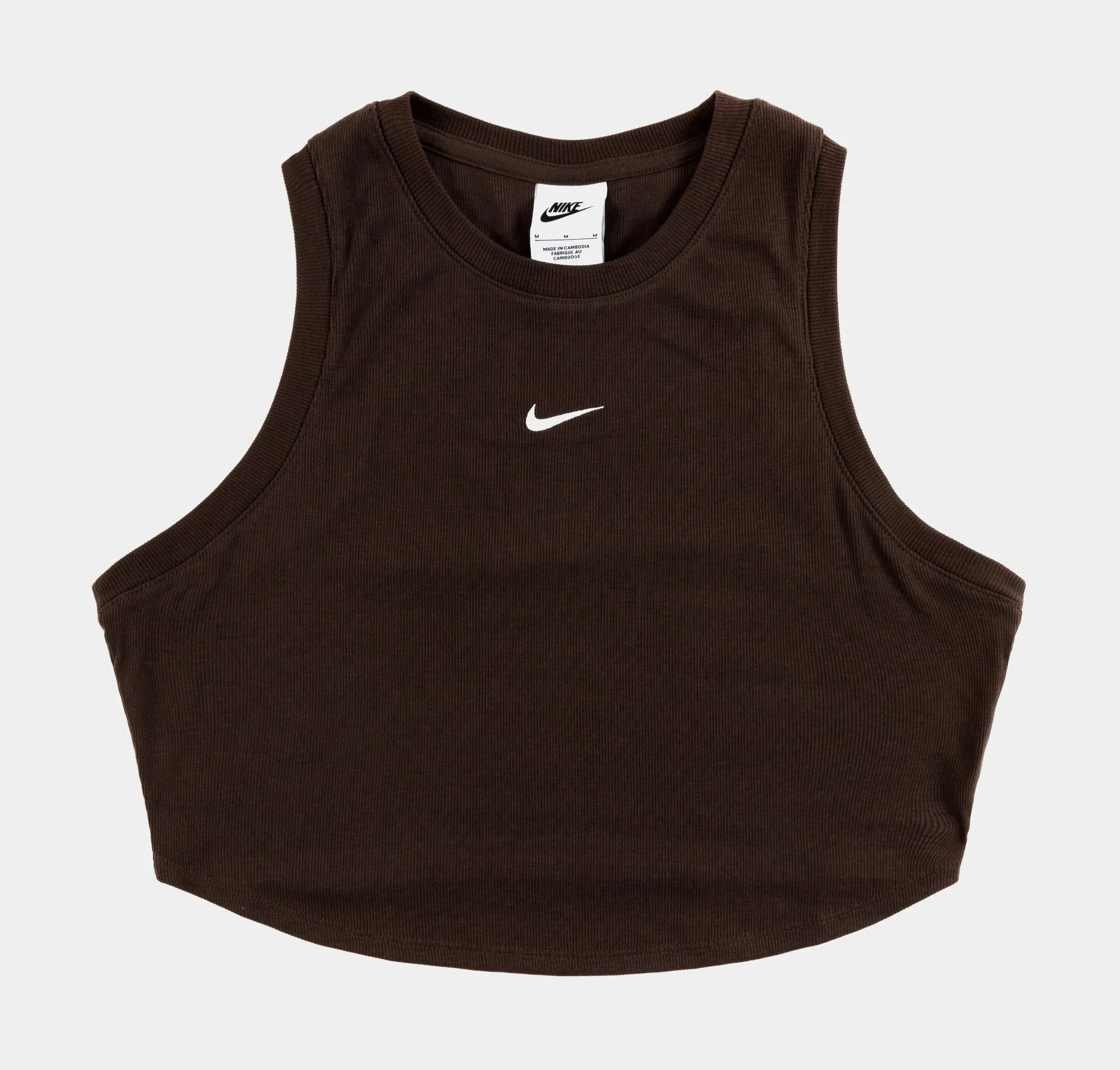 Vital Core LayeredConstruction Sport Essentials Ribbed Womens Tank Top (Brown)