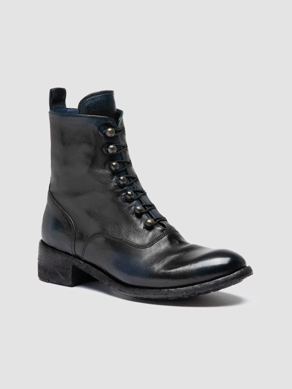 LISON 036 - Black Leather Zipped Boots High-quality