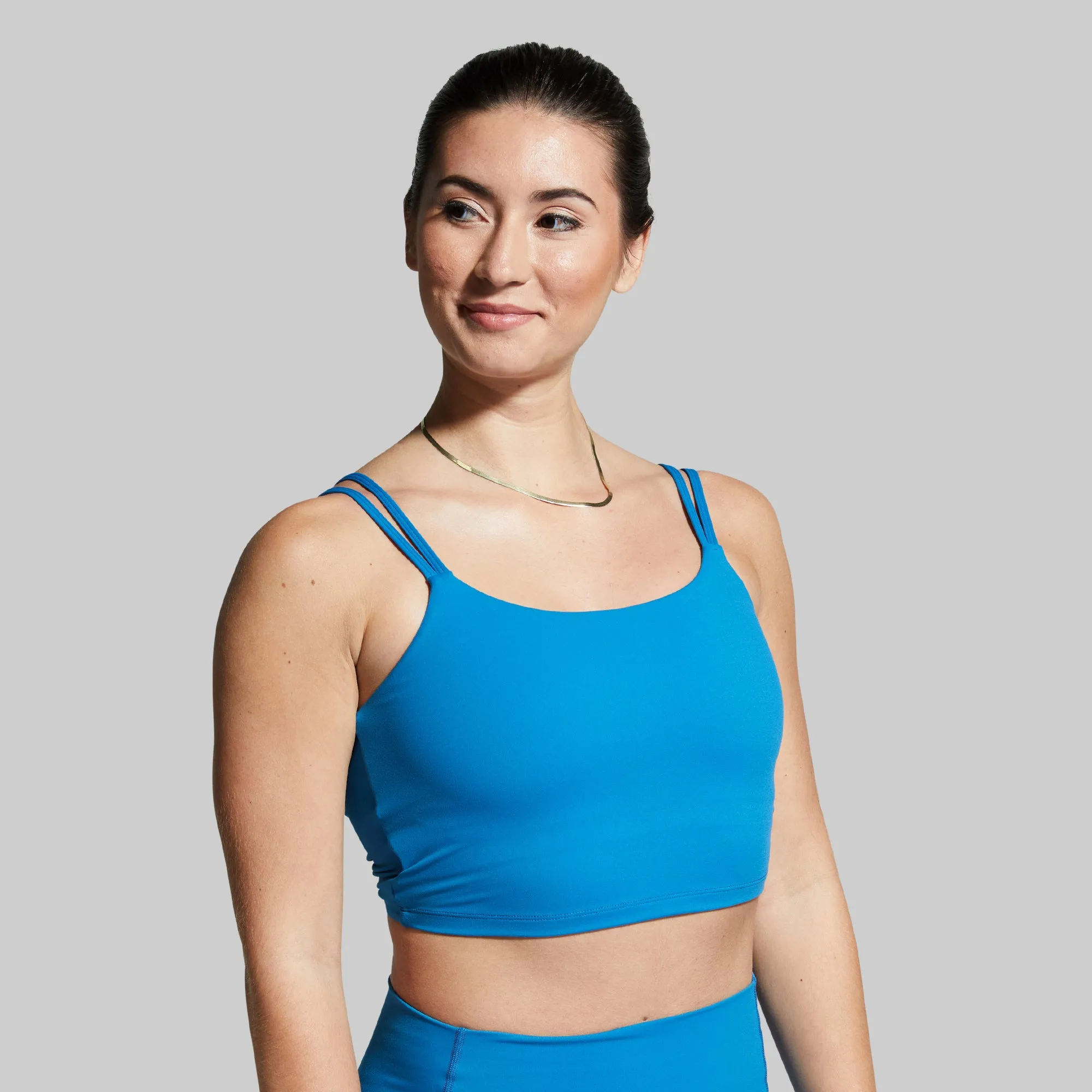 Don't Get It Twisted Sports Bra (Seaport) Nursing Cropped fit seams