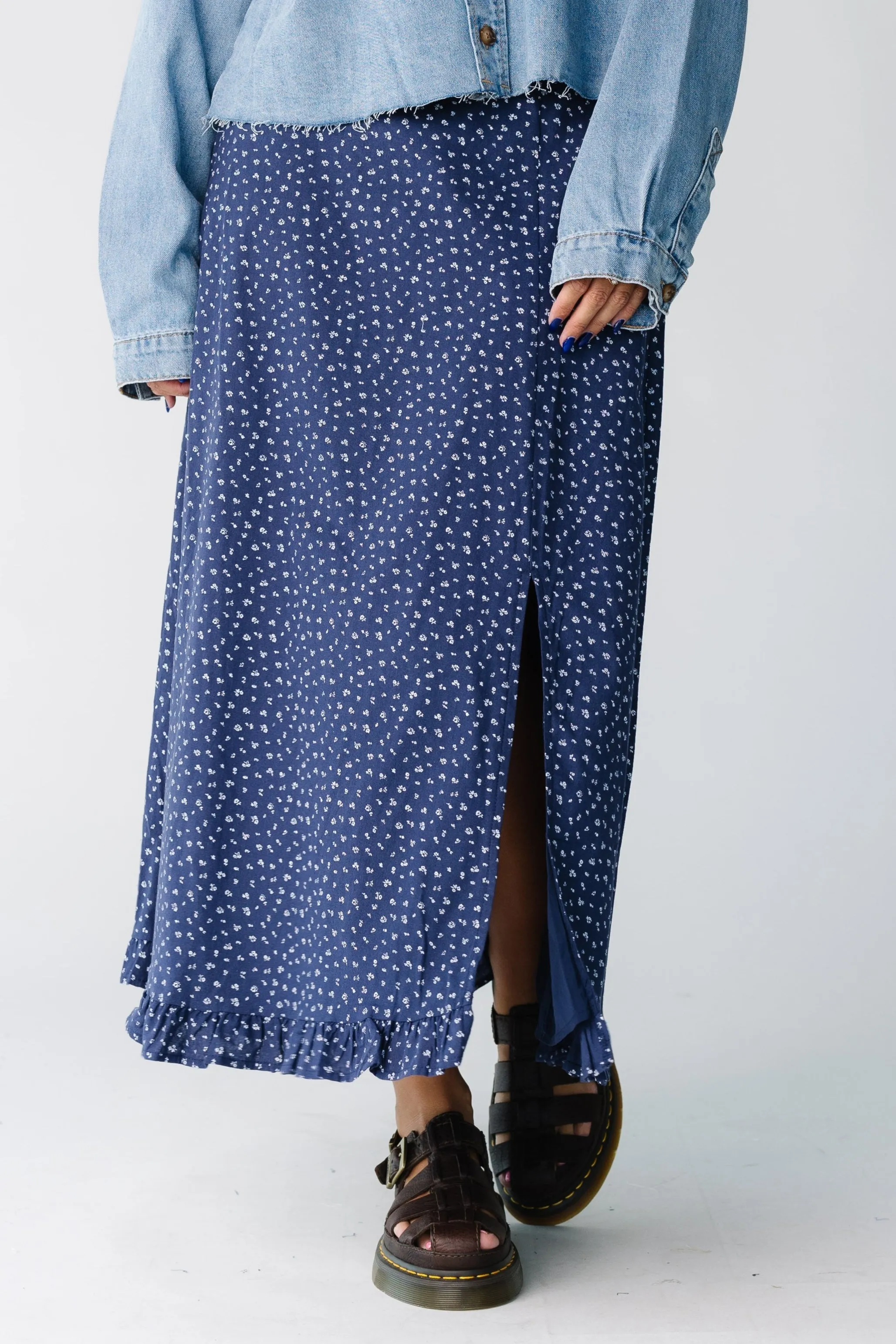 Comfort Mood beaded embellishment Pansy Floral Skirt