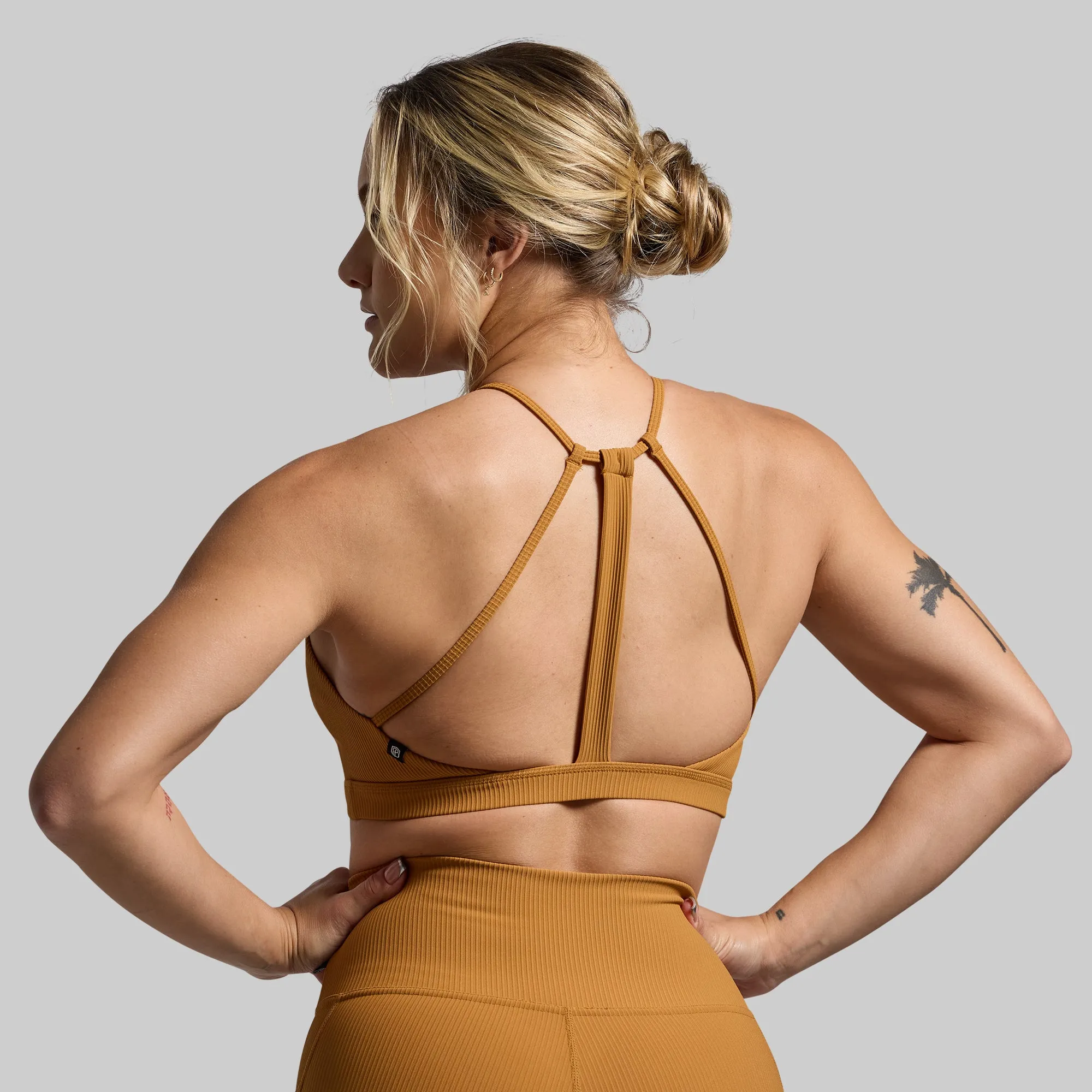 Break the Limits Sports Bra (Biscuit) Machine washable Heat-sealed seams