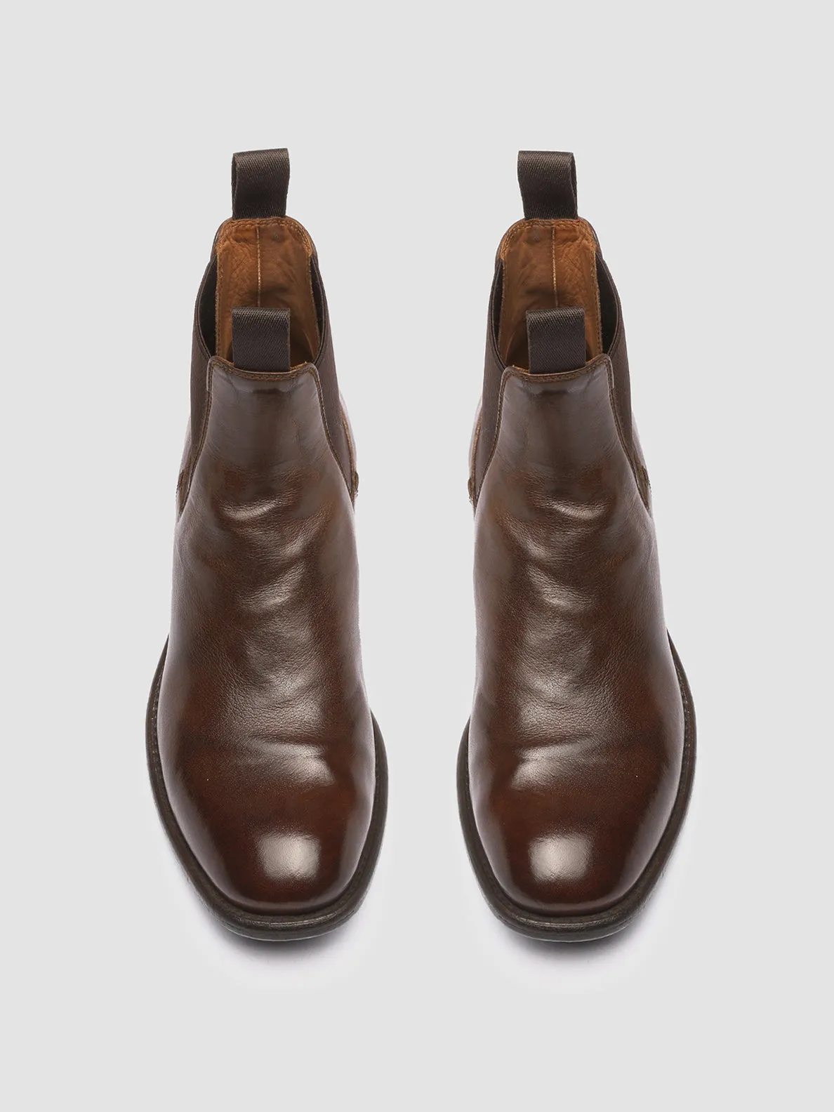 Quick Move CALIXTE 004 - Brown Leather Chelsea Boots