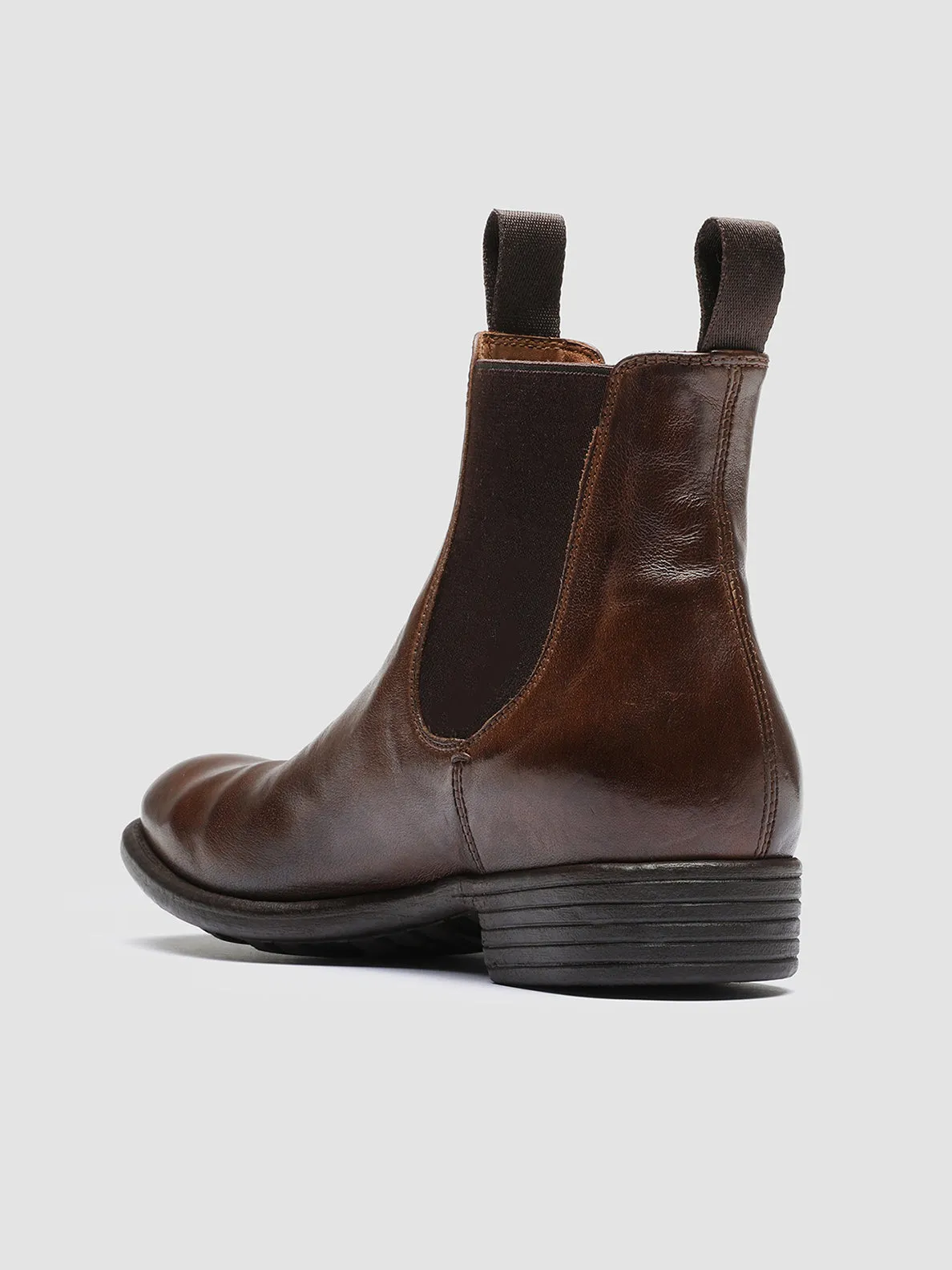 Easy on CALIXTE 004 - Brown Leather Chelsea Boots