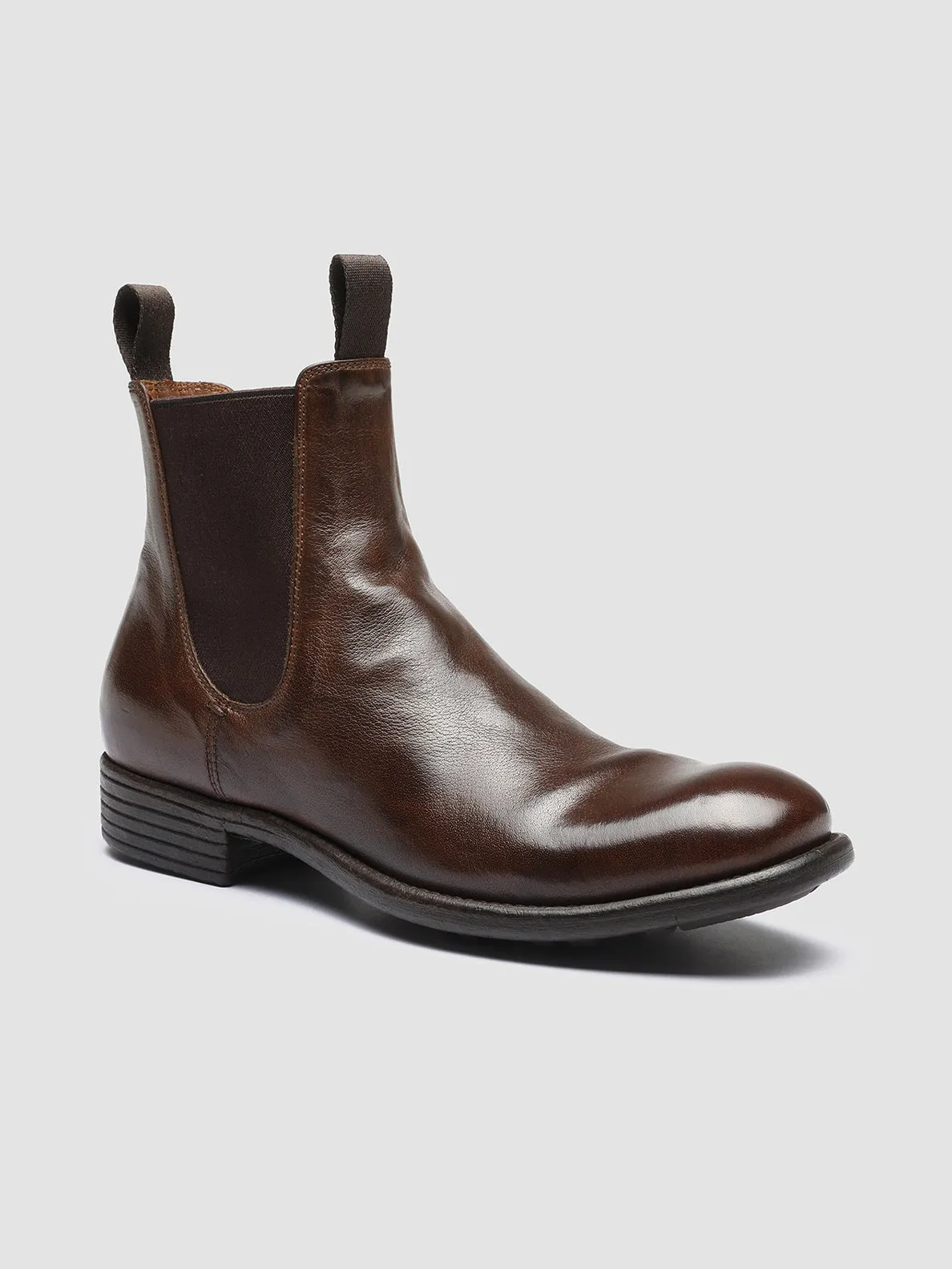 Flexible TPU Shank CALIXTE 004 - Brown Leather Chelsea Boots