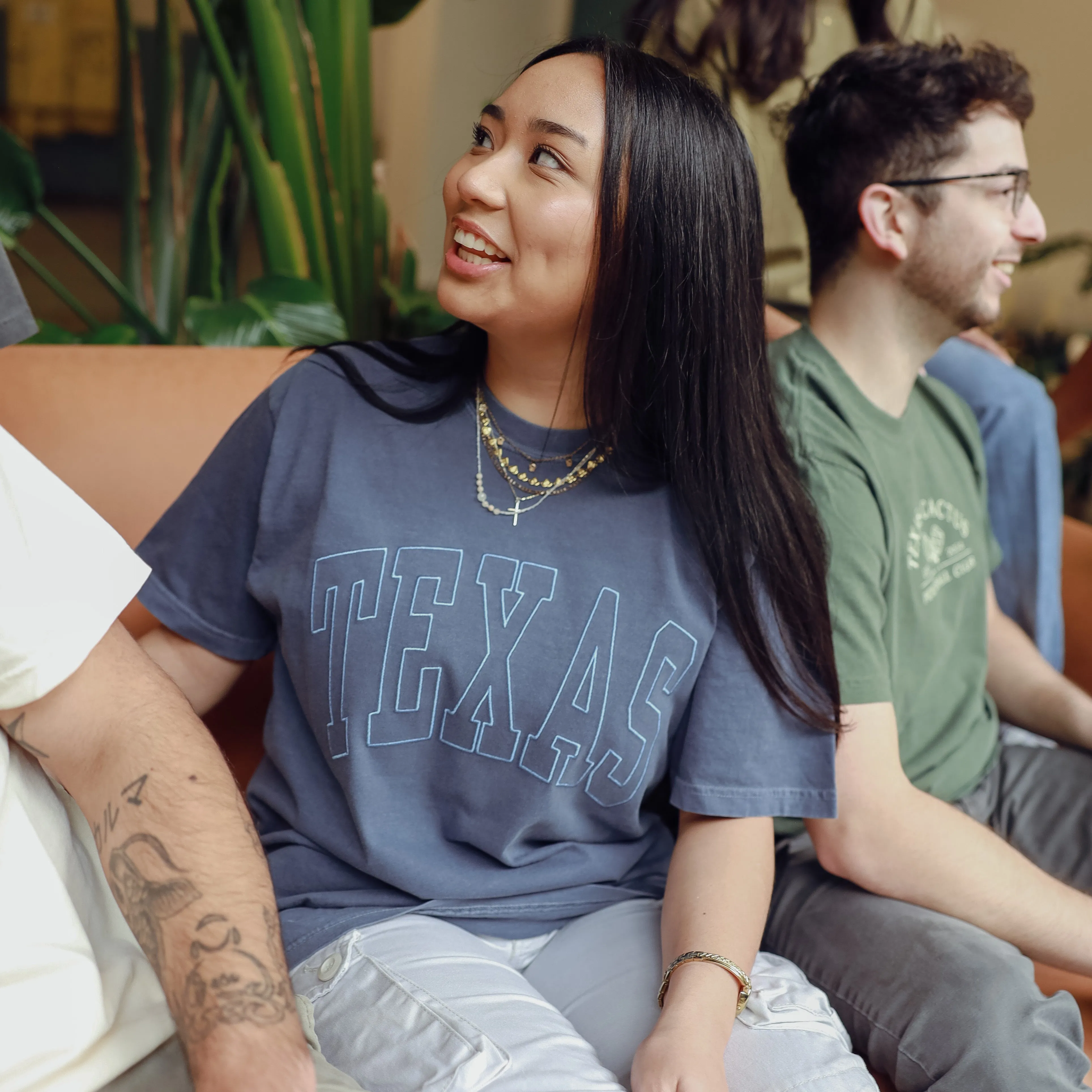 Texas Embroidered T-Shirt Seasonal Wear Minimal Design