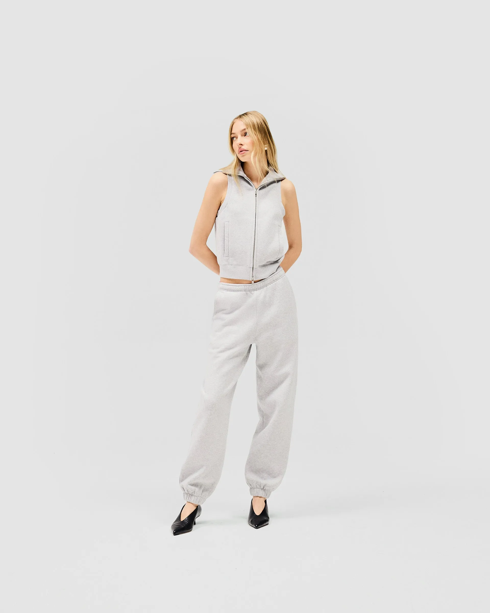 High Collar Windguard Owners Club Gilet - Grey Marl