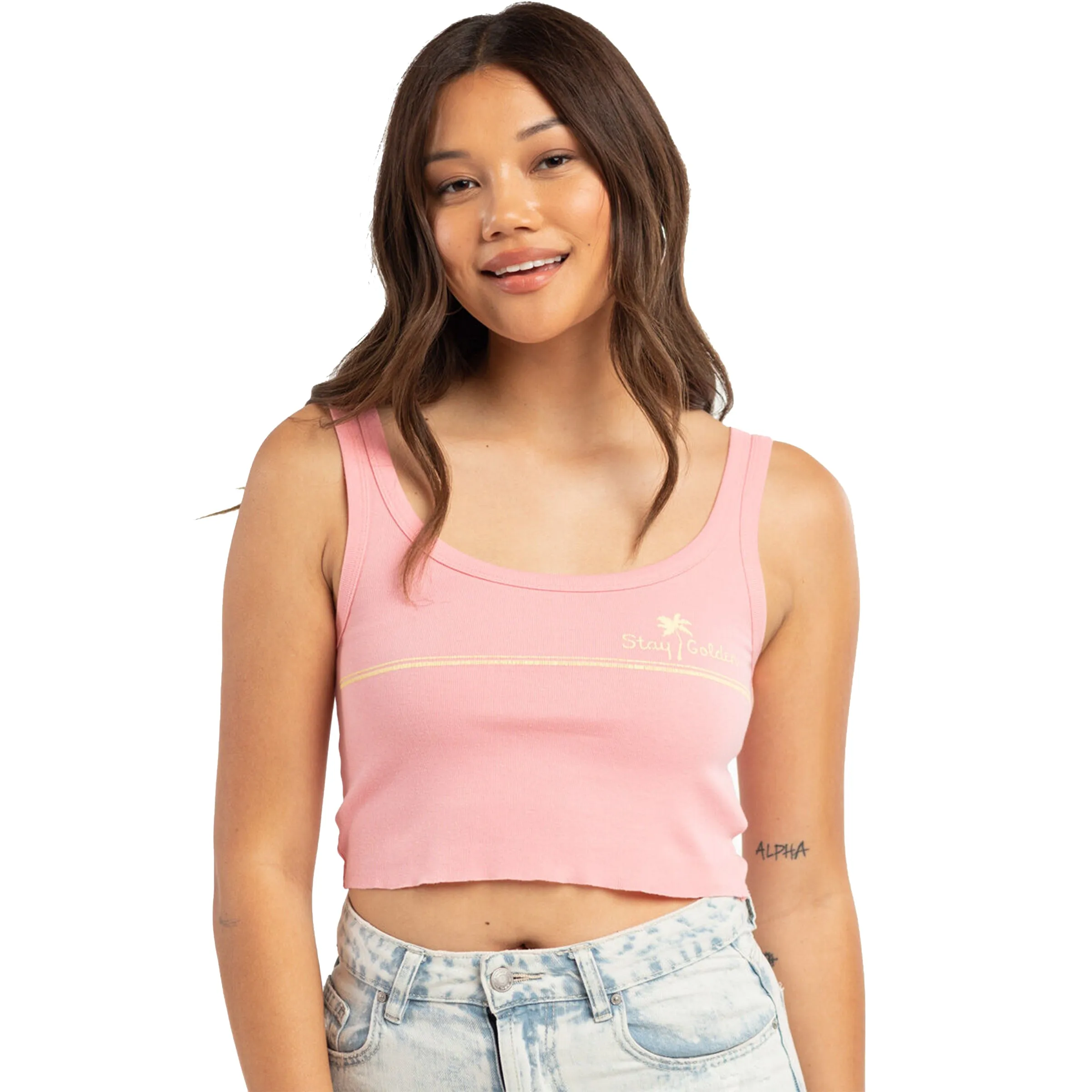 Shock Resistant Active Fresh Stay Golden Tank Top