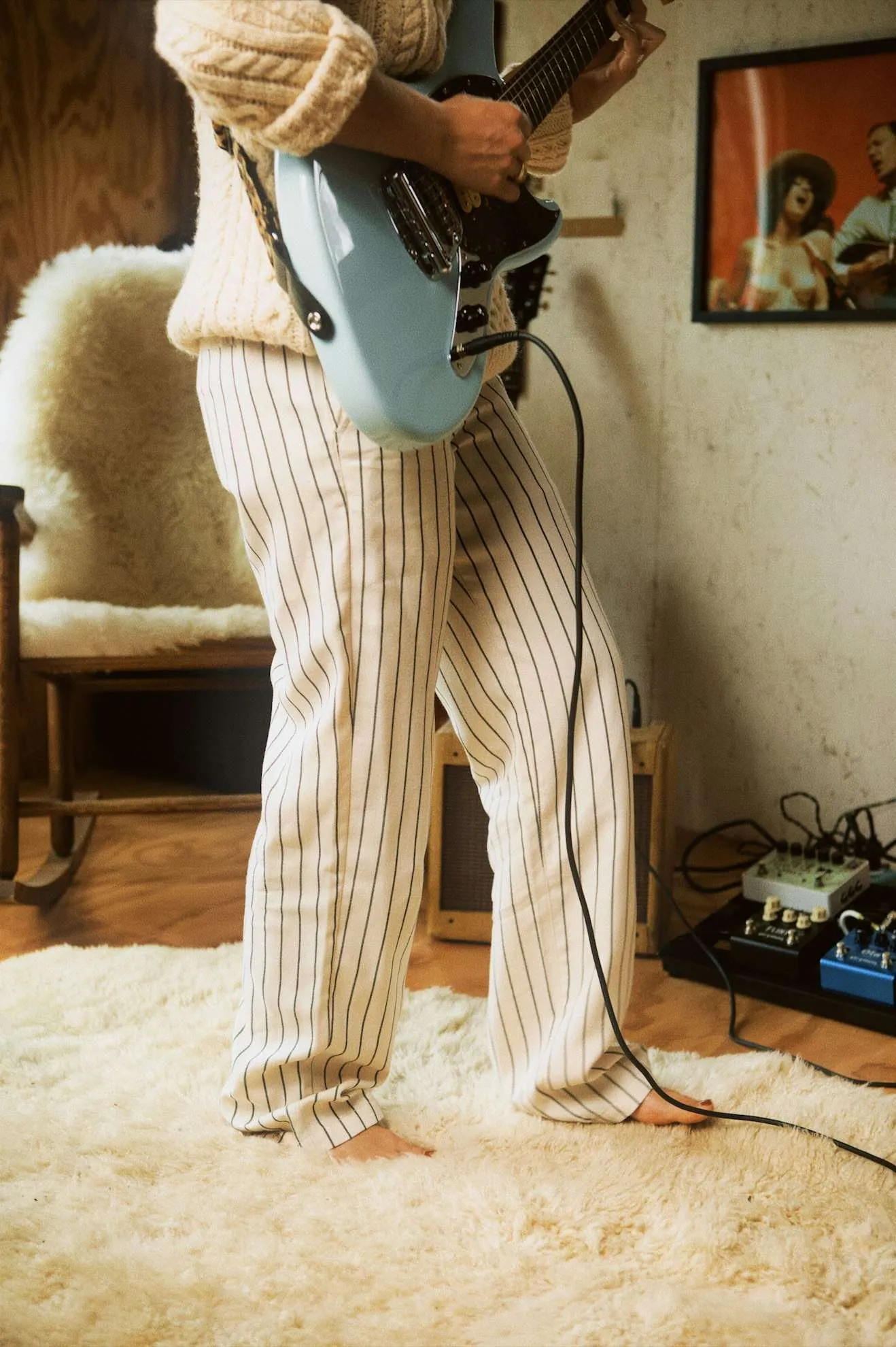 Bedford Pant - Whitecap/Washed Black Pinstripe Seamless Comfort Weekend Ready