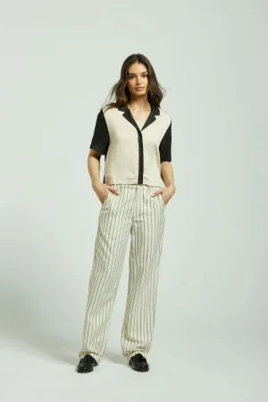 Comfy Look Outdoor activities Bedford Pant - Whitecap/Washed Black Pinstripe