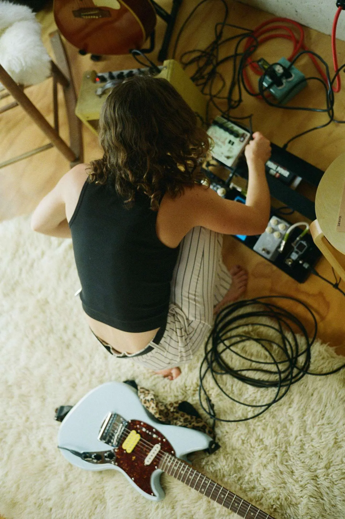 Trendy Design GussetedCrotch Bedford Pant - Whitecap/Washed Black Pinstripe