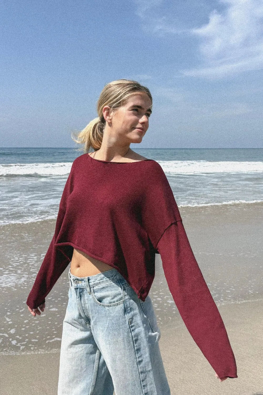 YarnDyed Stripes Cameron Cropped Sweater