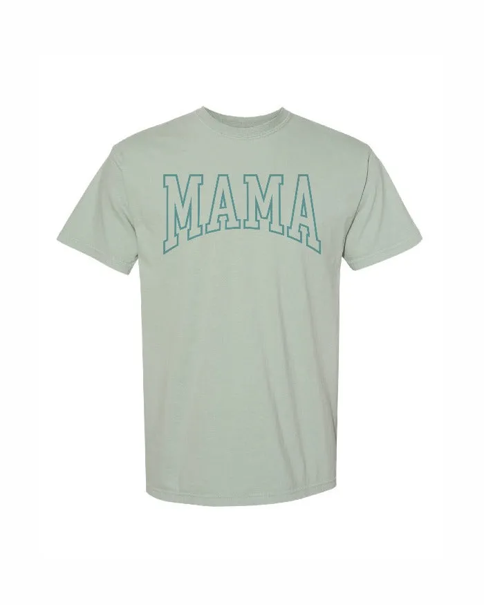 Chic Casual Wear LayeredSleeveConstruction Ink Detroit - Varsity MAMA T-Shirt - Bay