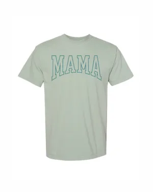 Lace trim Ink Detroit - Varsity MAMA T-Shirt - Bay