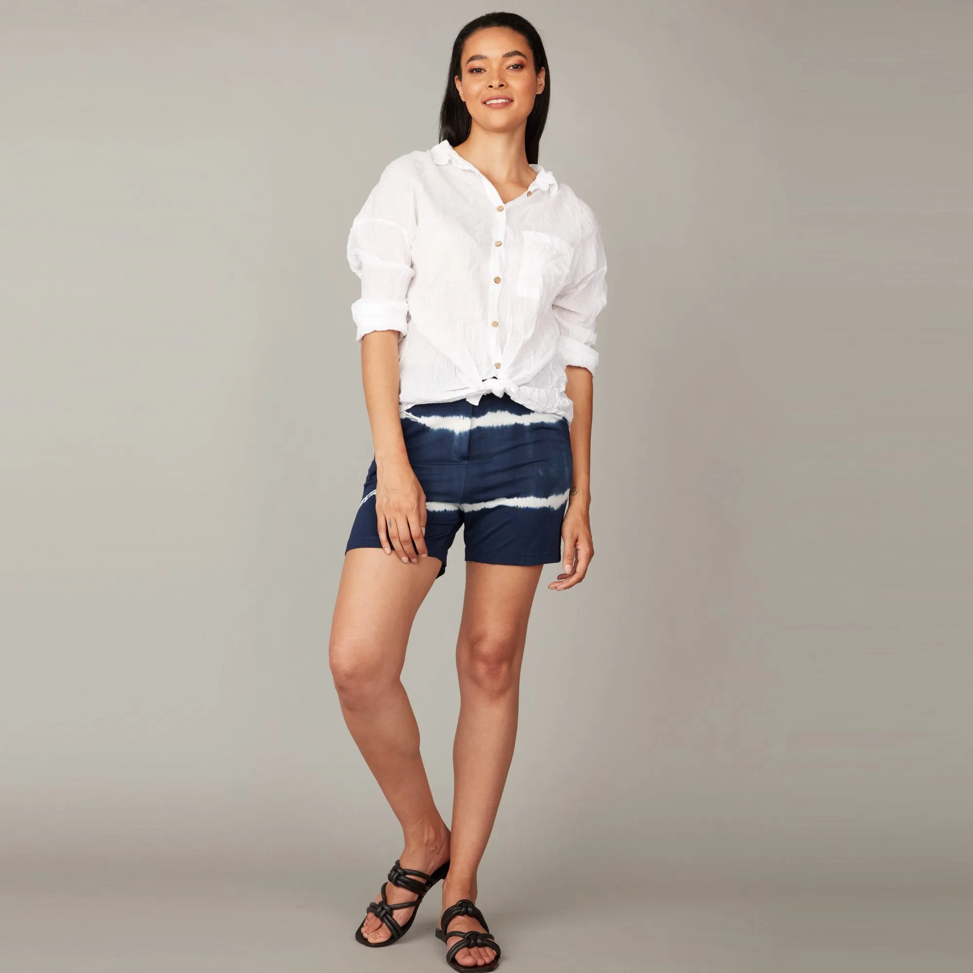 Tie Dye Viscose Shorts (Blue) MoistureWickingTechnology