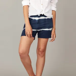 Tie Dye Viscose Shorts (Blue) Cozy Cardigan