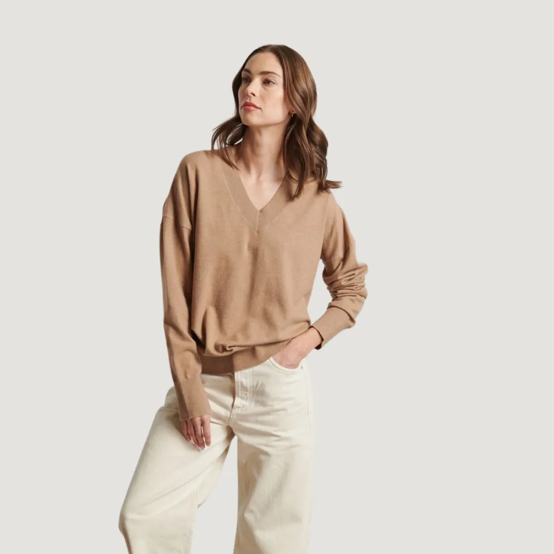 Anti Static Finish High Elasticity Taylor Sweater (Pecan)
