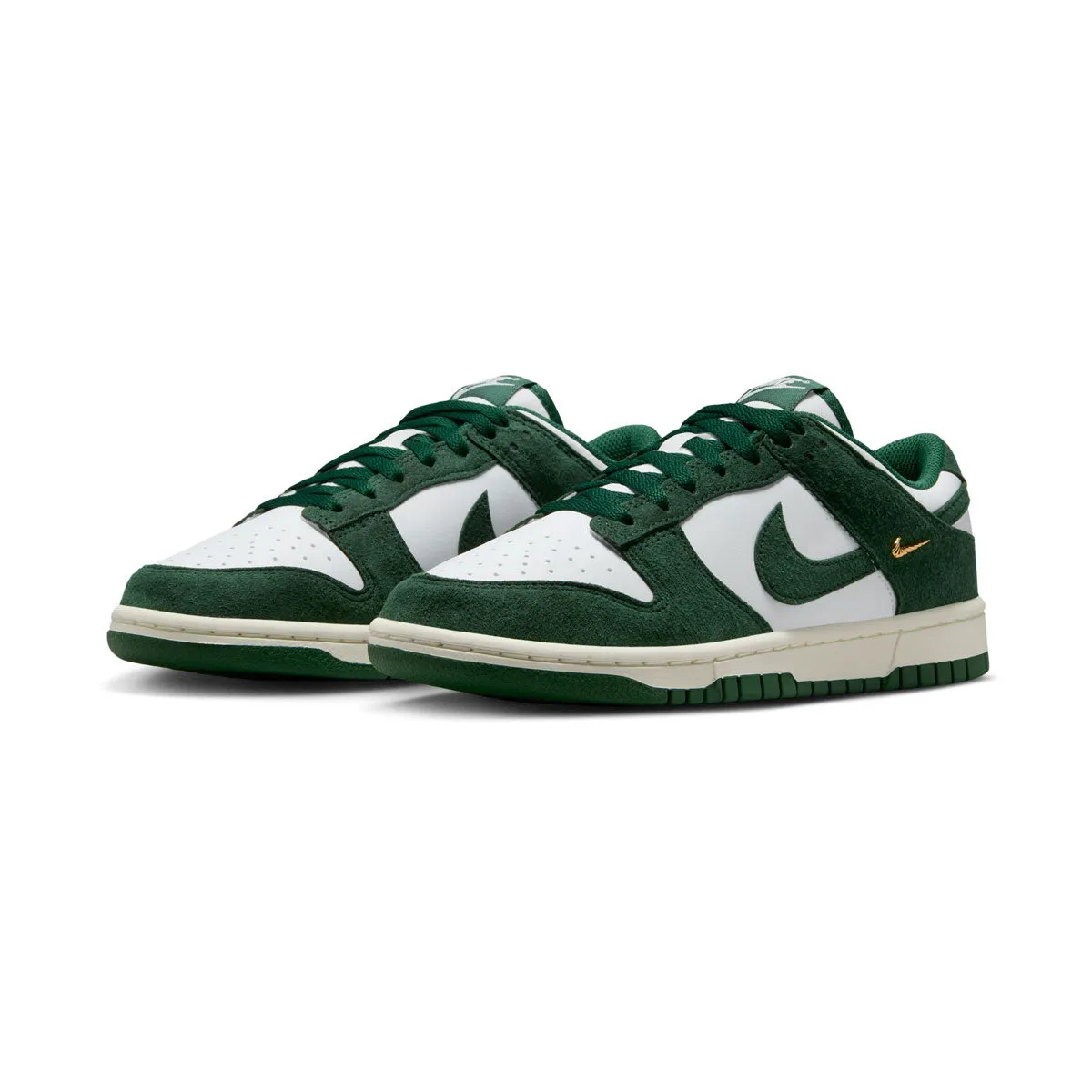 Stability Shank Memory Foam Cushioning Nike Dunk Low 'Gorge Green Gold Mini Swoosh' Women's Shoes