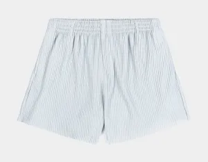 Snag Free Material Pleated Fleece Womens Shorts (Blue)