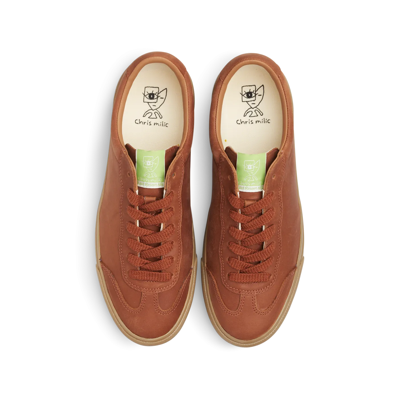 Breathable Upper Toe Padding Last Resort AB VM004 Milic Leather Brown/Gum