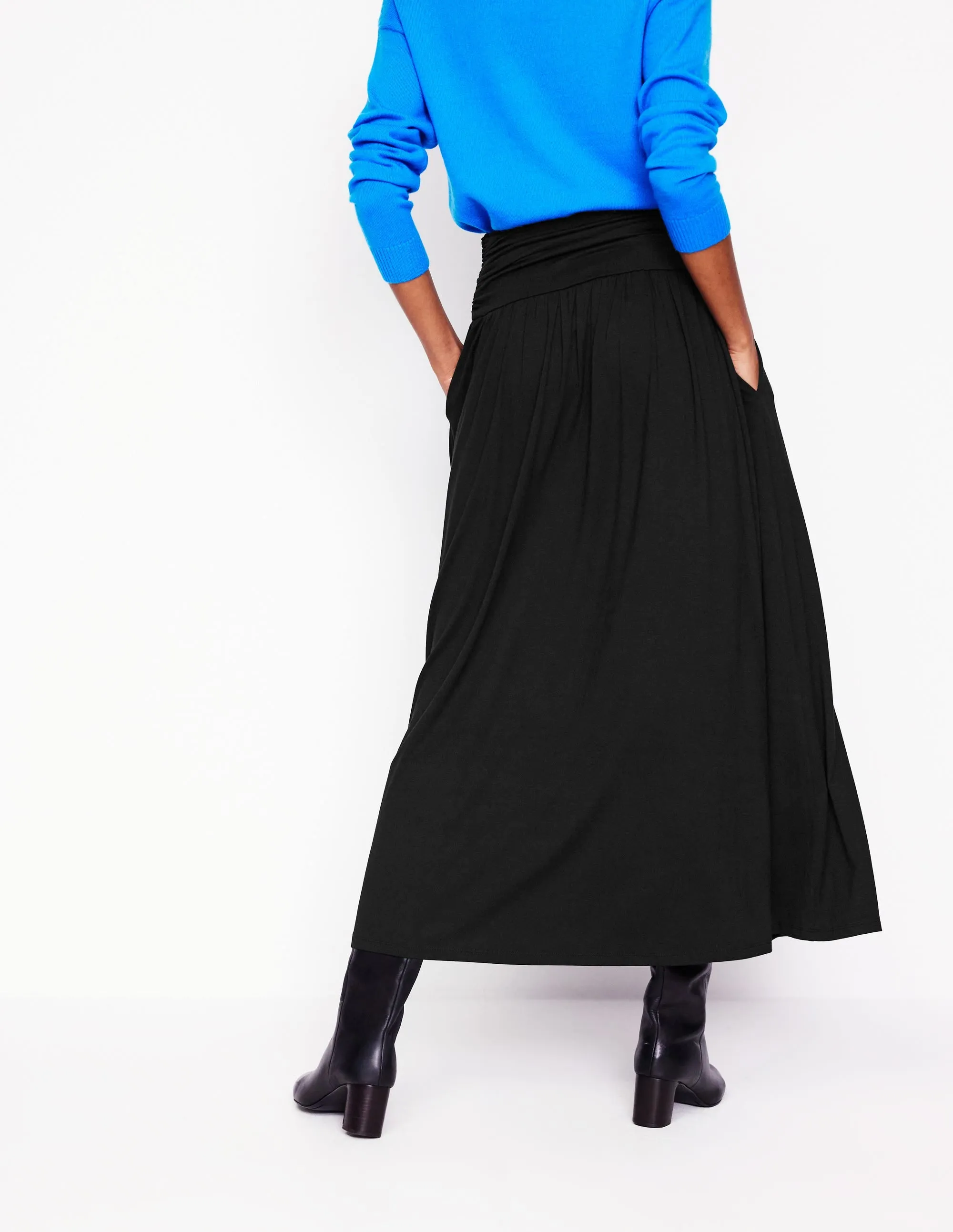 Rosaline Jersey Skirt-Black Holiday Travel