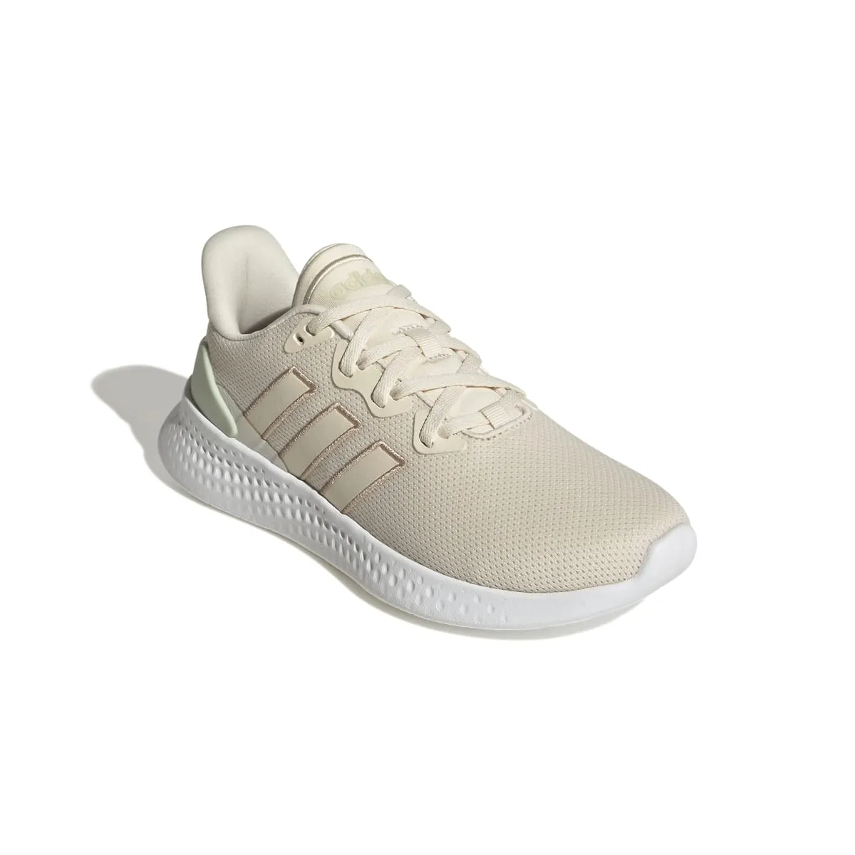 ADIDAS GZ6773 PUREMOTION SE WMN'S (Medium) White/Beige/Green Textile Running Shoes Balanced Ride Geometry