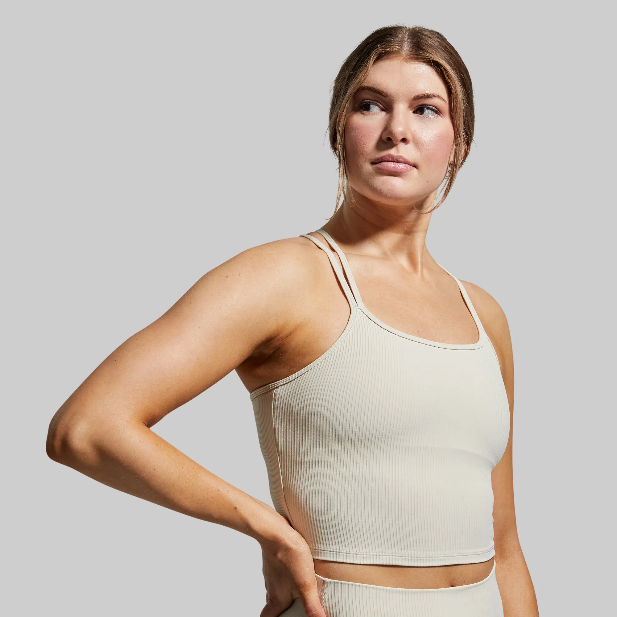 Invisible stitching Pressure Distributing Design Limitless Sports Bra (Oatmeal)