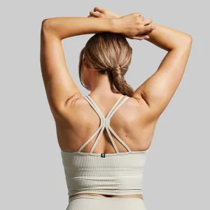 Easy Fabric cross-training Limitless Sports Bra (Oatmeal)