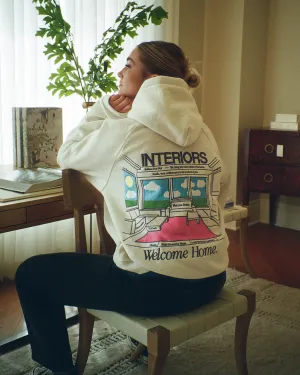 "Interiors" Oversized Lux Hoodie in Heather Gray Stylish Wear Weekend Comfort