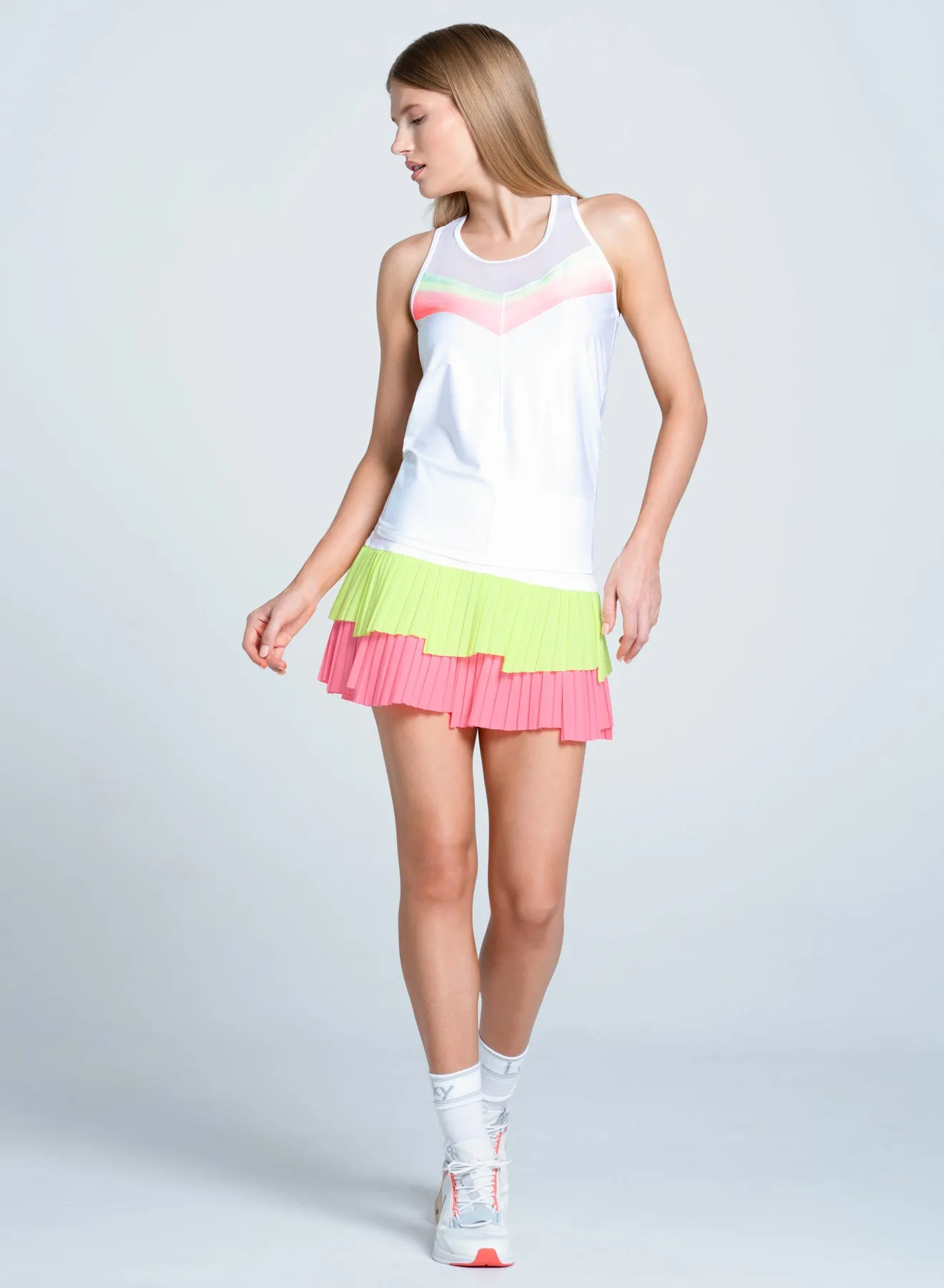 Sunset Spin Tie Back Tank clean environment Anti Slip Bands