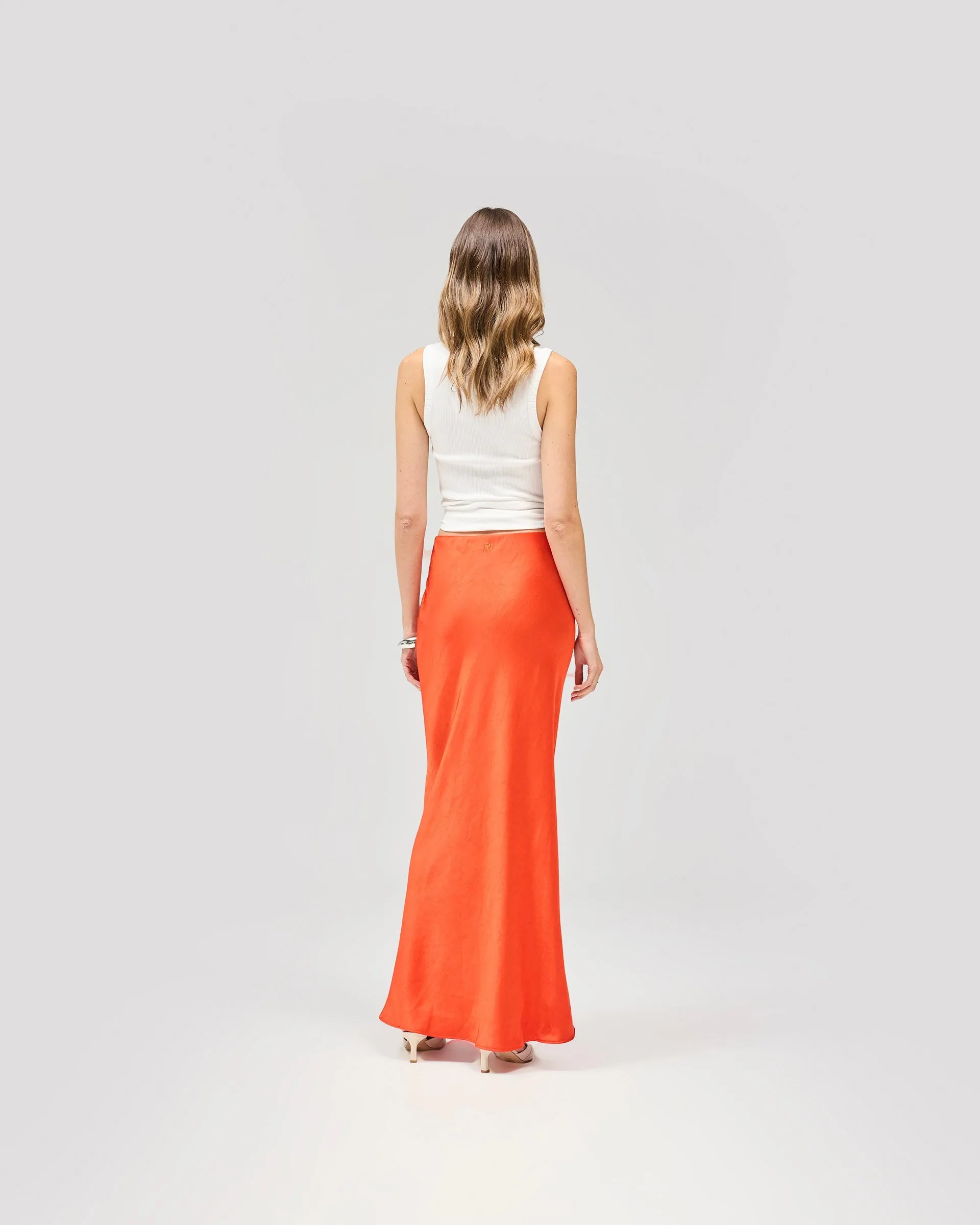 Tropical theme Fantasy Skirt - Bright Orange