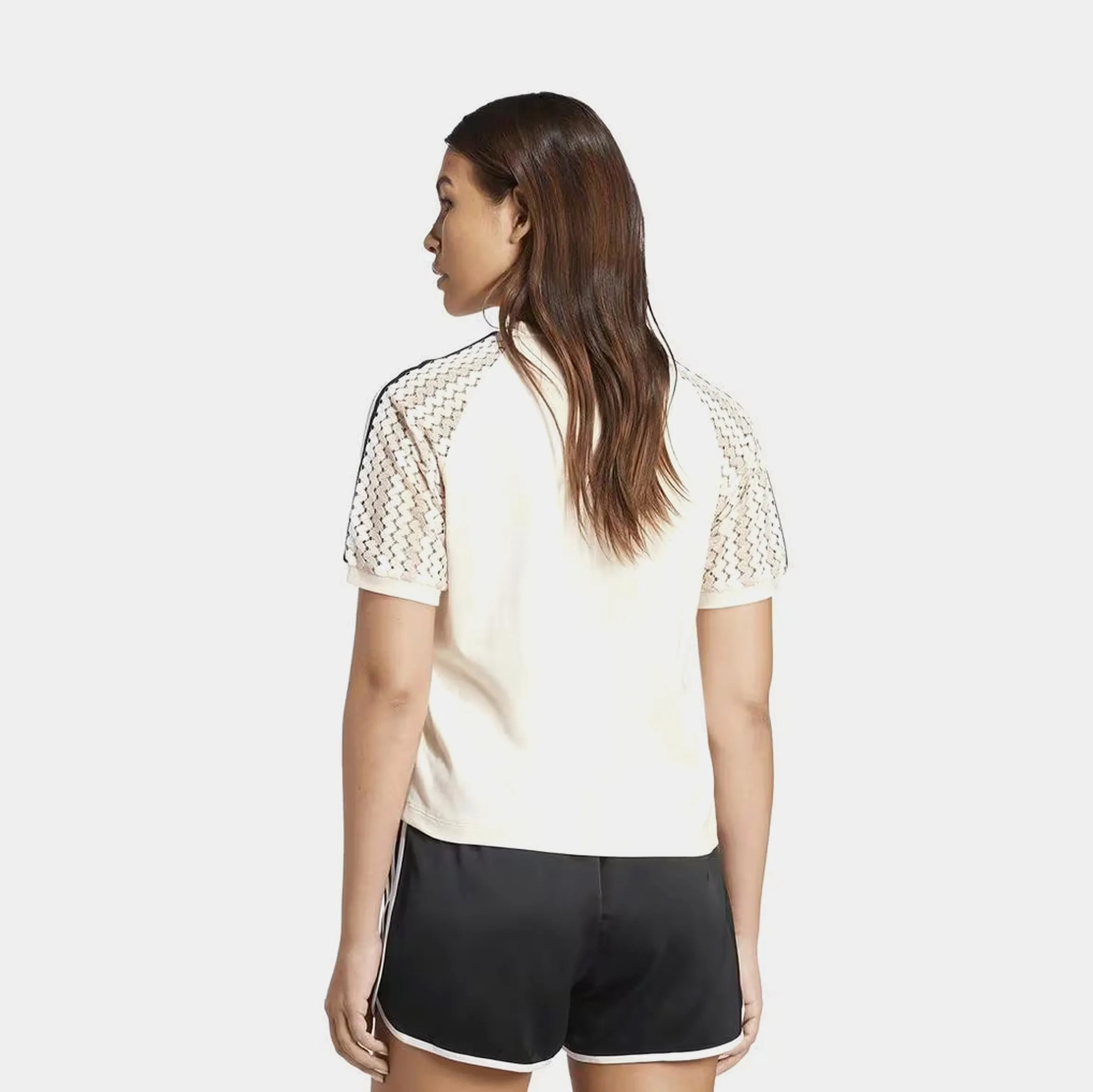 Lightweight clothing Professional Clothing Summer Glow Cali 3 Stripes Womens Short Sleeve Shirt (Wonder White)