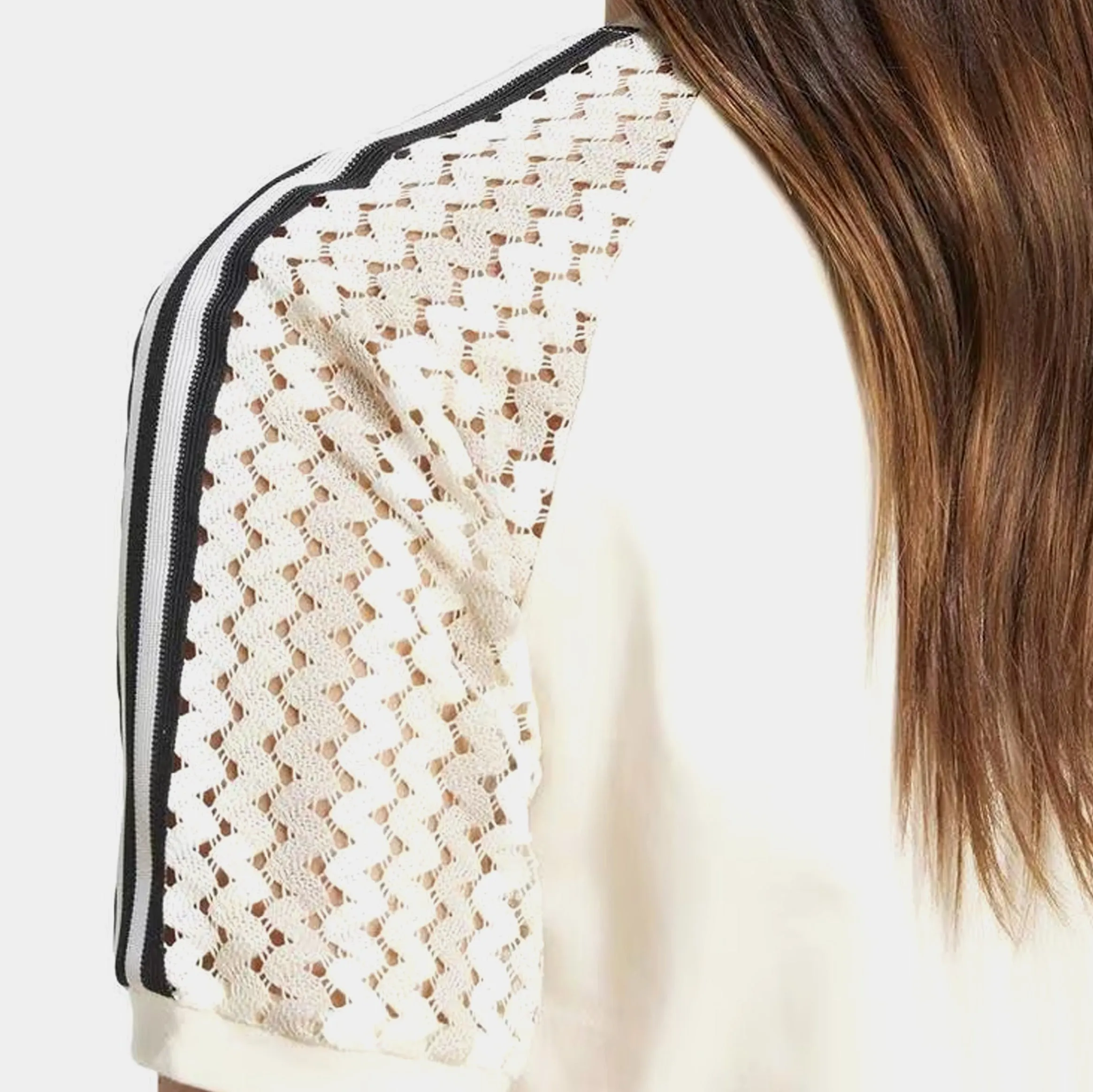 Summer Glow Cali 3 Stripes Womens Short Sleeve Shirt (Wonder White) Functional Jacket