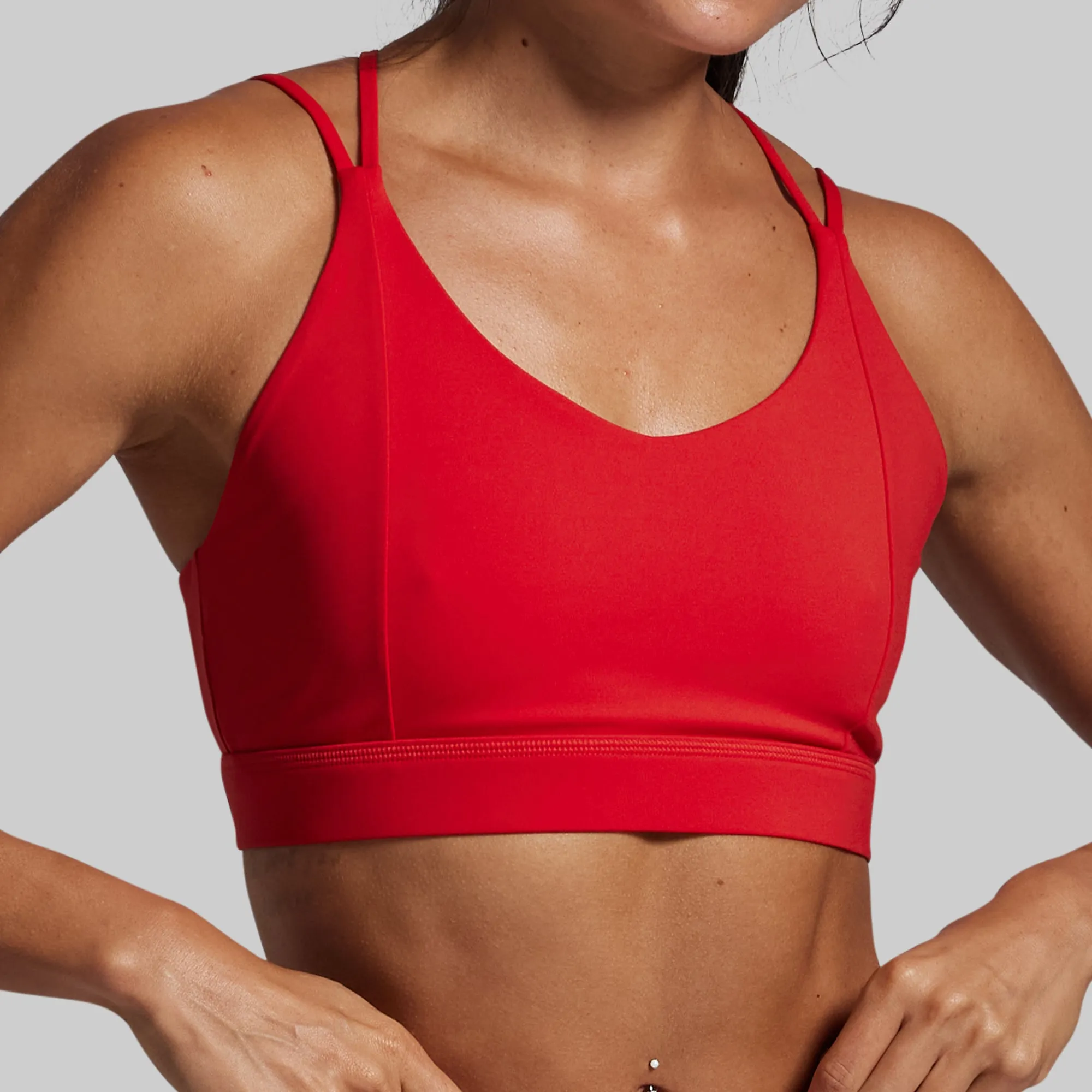 Anti-static Soft Microfiber Exhale Sports Bra (Adrenaline)