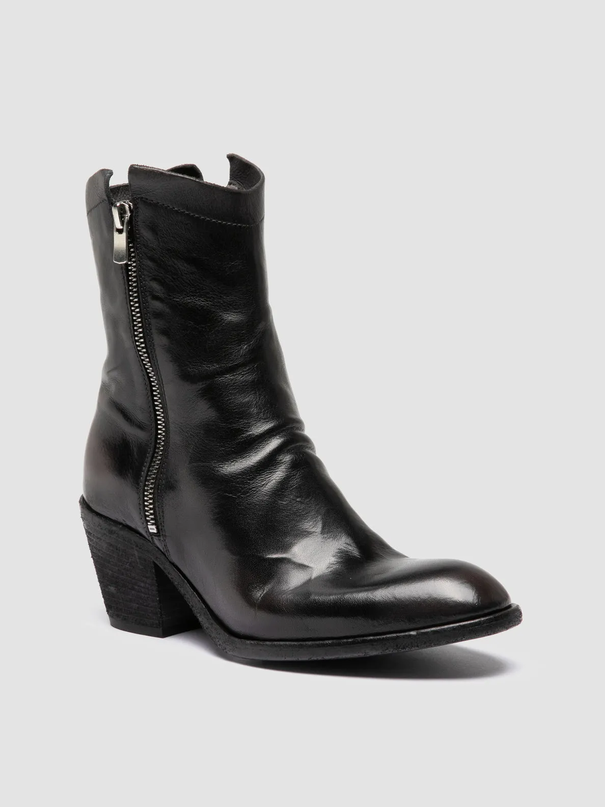 Padded Interior Backcountry Camper Neutral Colors SYDNE 018 - Black Leather Zipped Boots