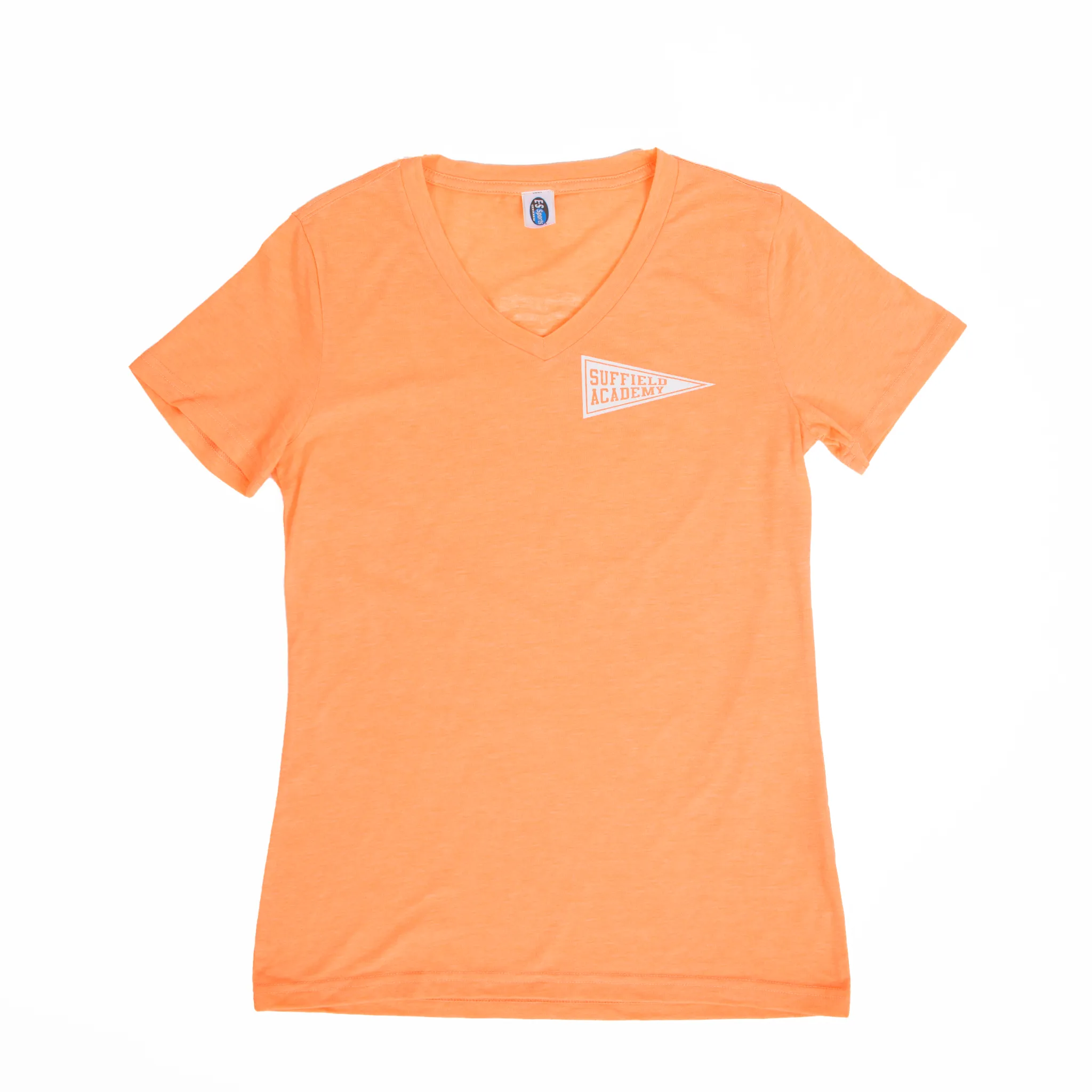 Casual Fashion Calm Tone ES Sports Ladies V-Neck Tee-light Orange
